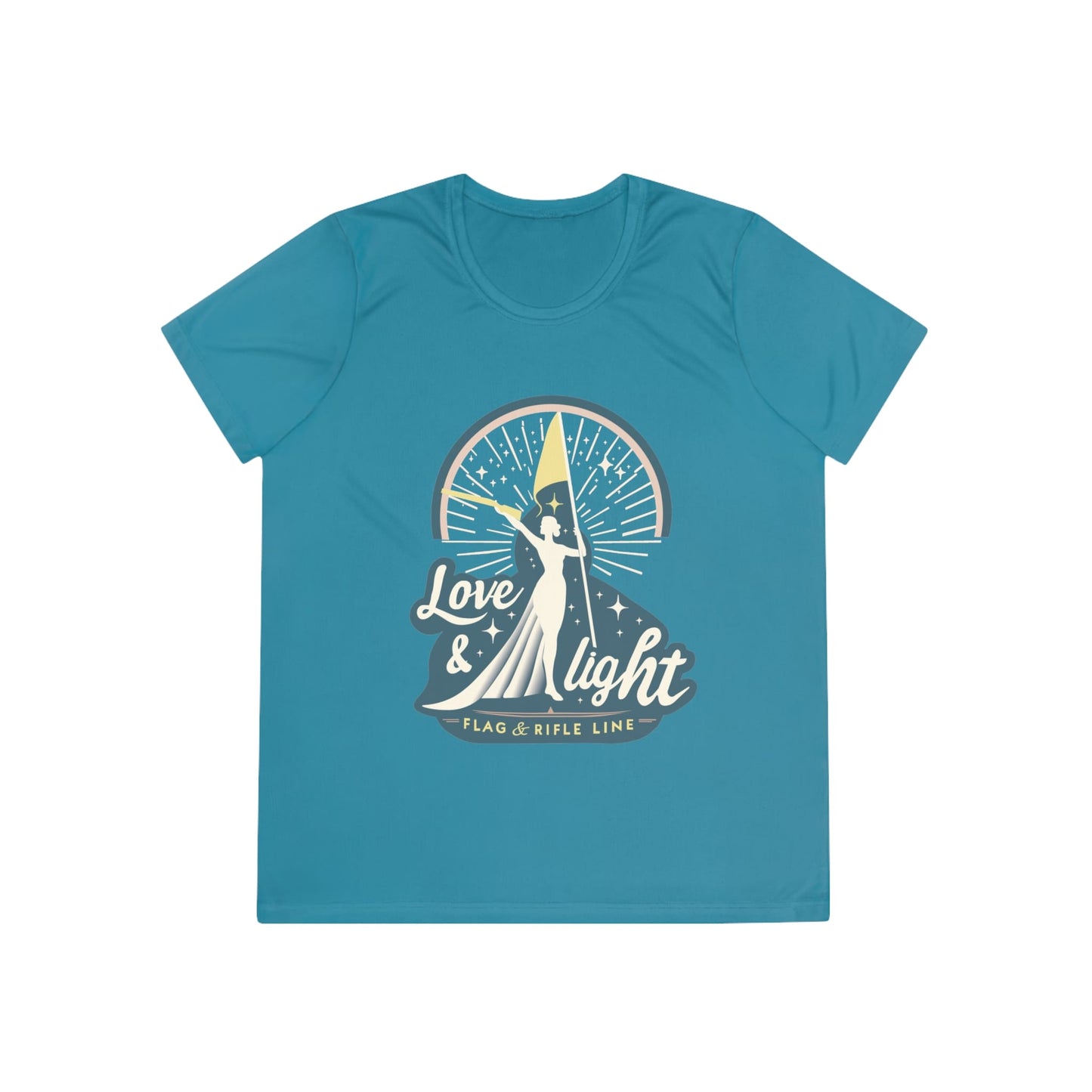 Printify Florida Villages of  Love & Light Ladies Wicking Tee — Flag & Rifle Line Graphic T‑Shirt