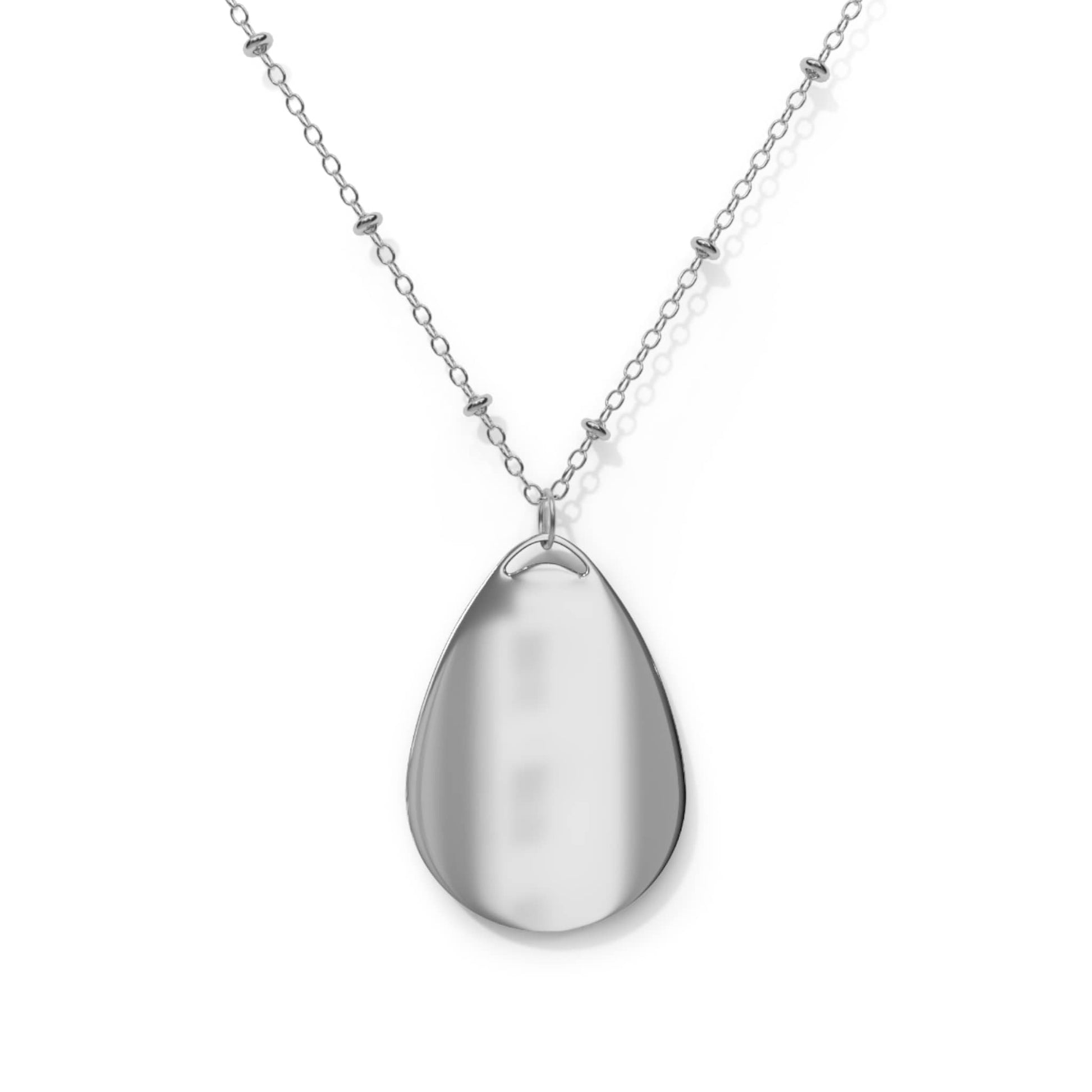 Printify Florida Villages of  Love & Light Oval Necklace — Inspirational Teardrop Pendant