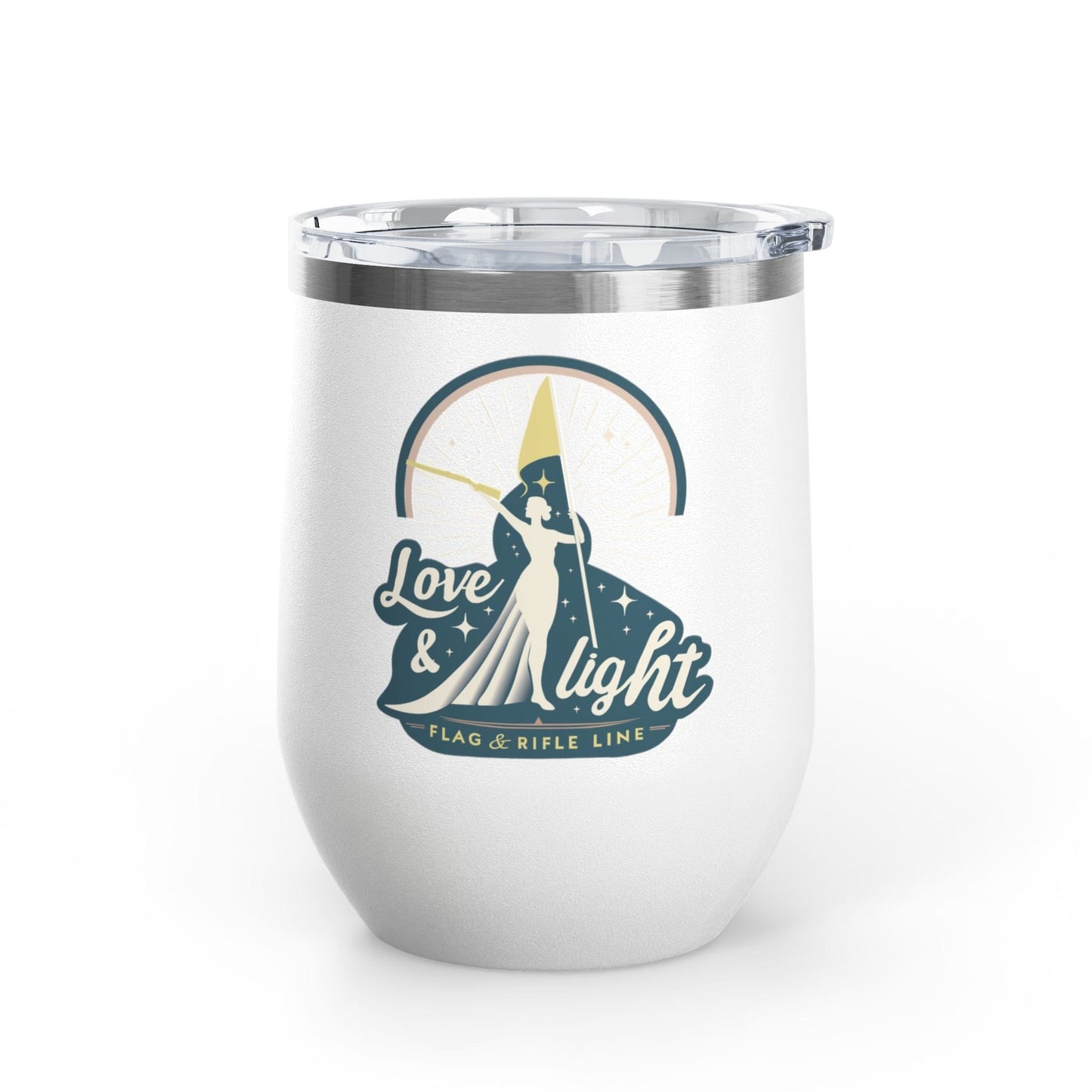 Printify Florida Villages of  Love & Light Wine Tumbler — 12oz Insulated Wine Cup