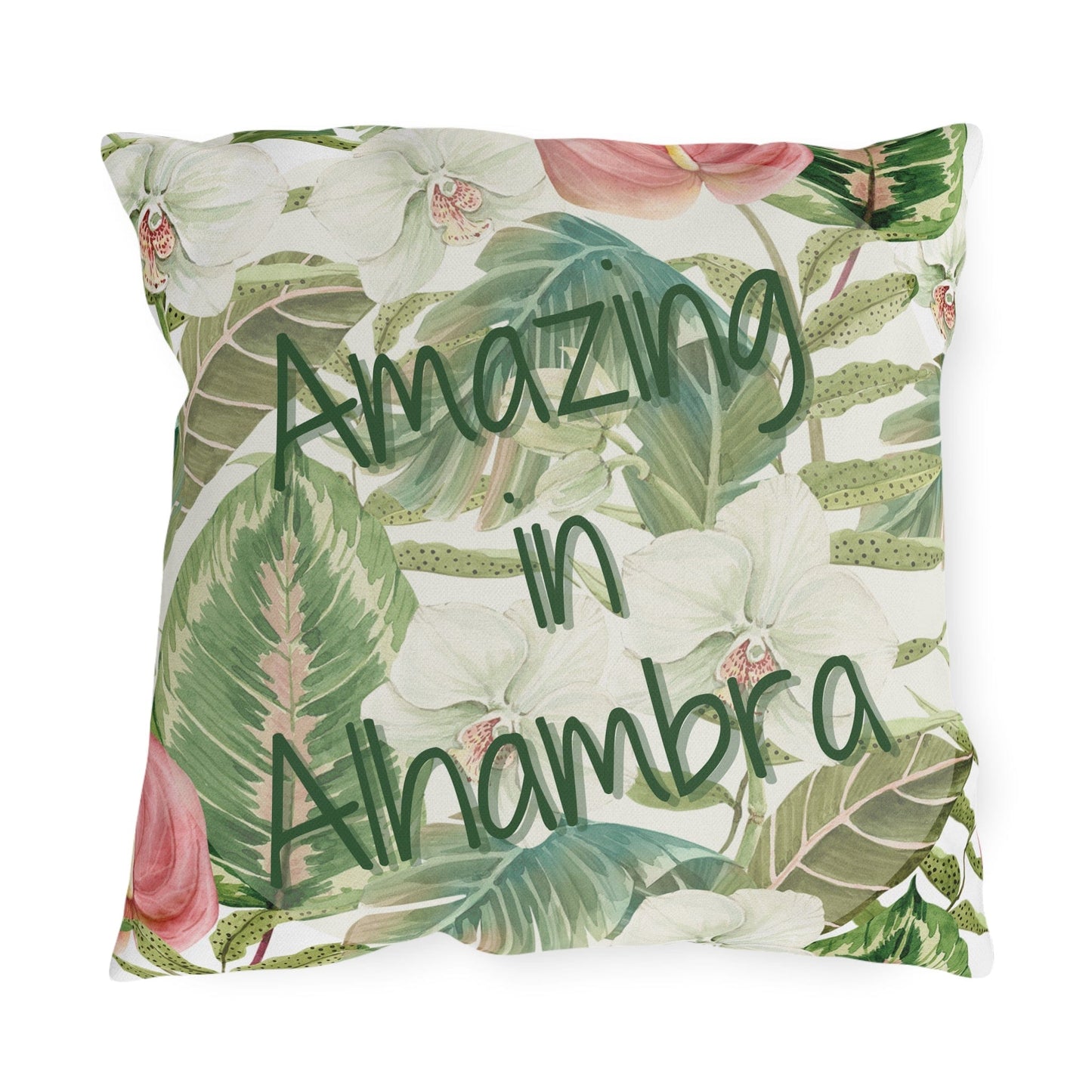 Take the 2nd Exit Florida Villages of  Outdoor Pillows (Green Lettering) - Alhambra
