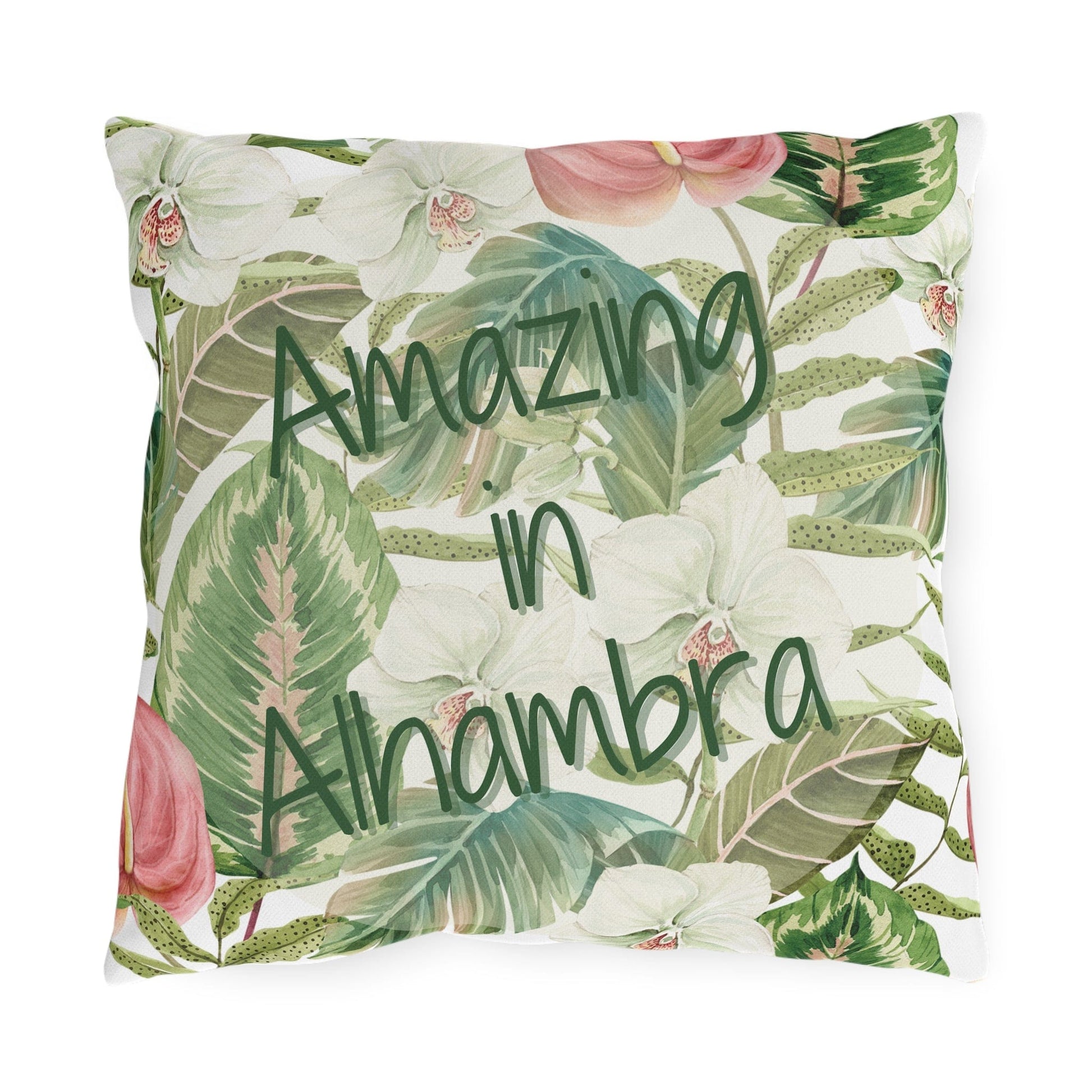 Take the 2nd Exit Florida Villages of  Outdoor Pillows (Green Lettering) - Alhambra