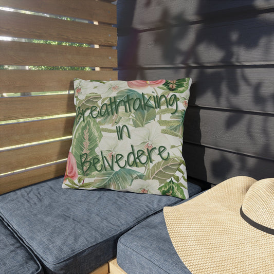 Take the 2nd Exit Florida Villages of  Outdoor Pillows (Green Lettering) - Belvedere