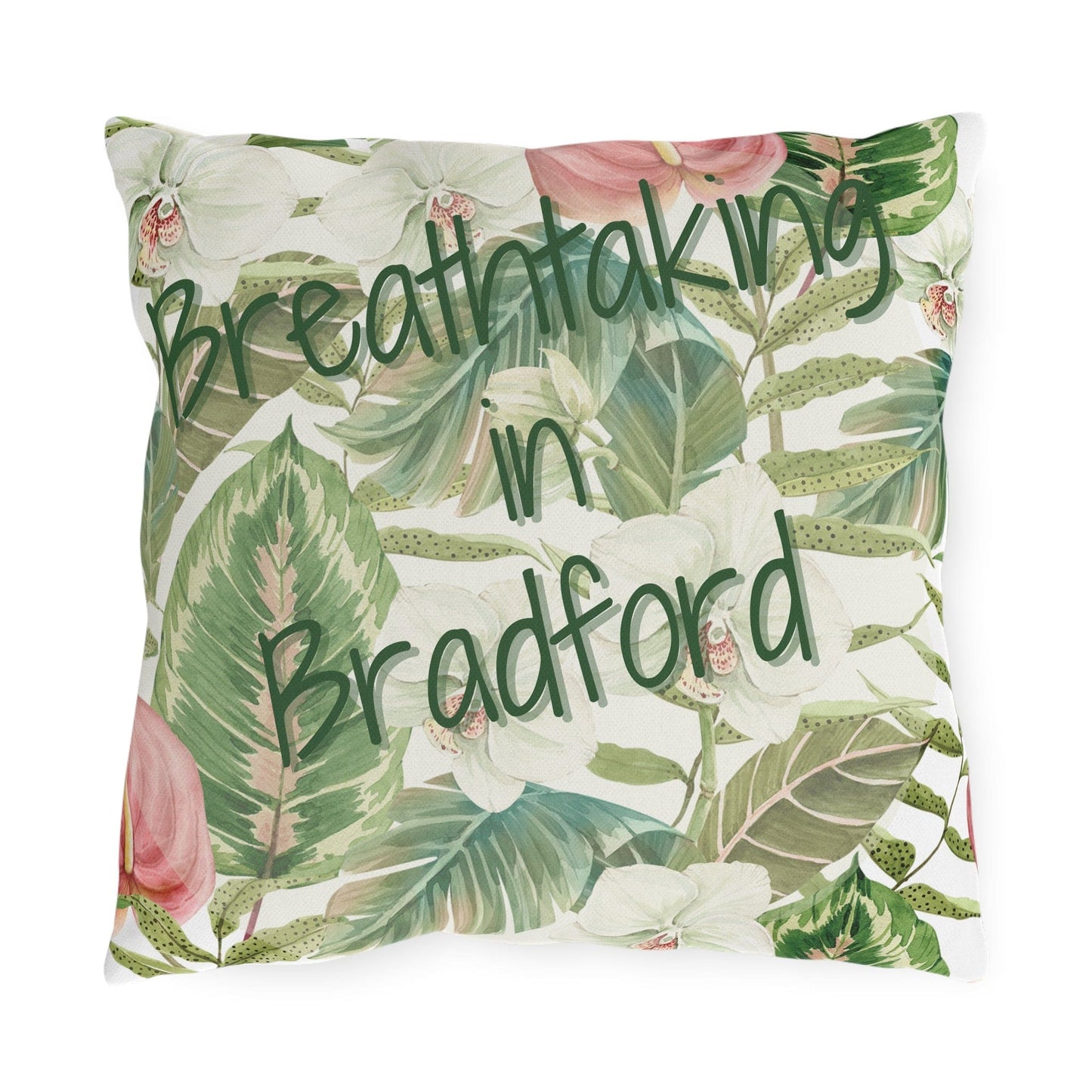 Take the 2nd Exit Florida Villages of  Outdoor Pillows (Green Lettering) - Bradford