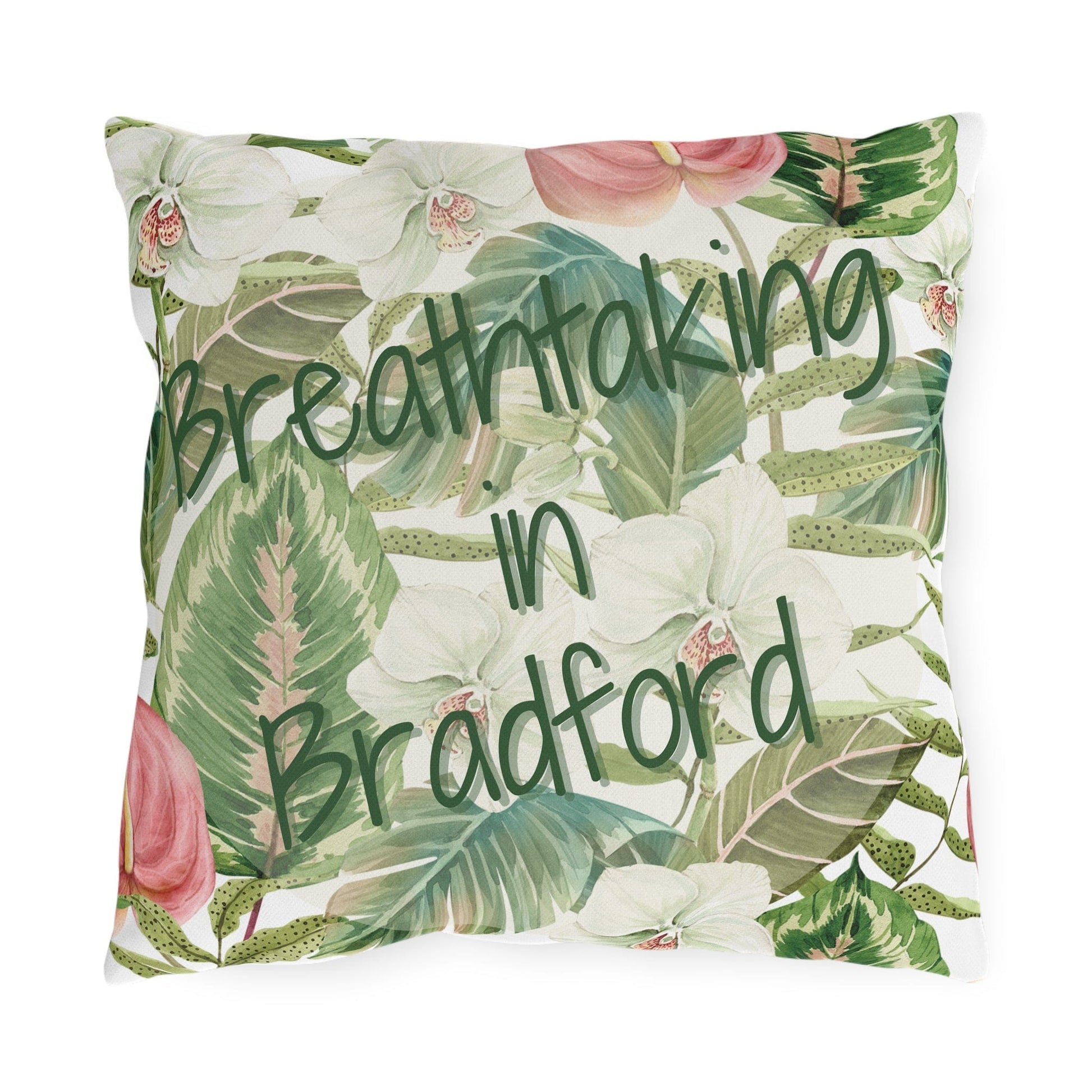 Take the 2nd Exit Florida Villages of  Outdoor Pillows (Green Lettering) - Bradford