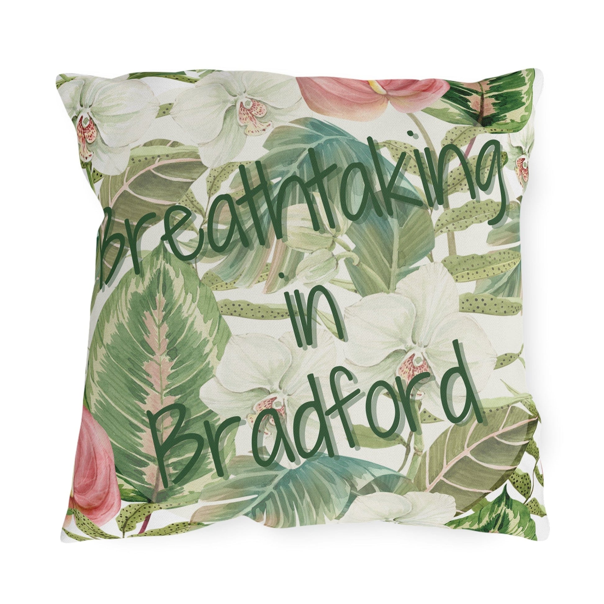 Take the 2nd Exit Florida Villages of  Outdoor Pillows (Green Lettering) - Bradford