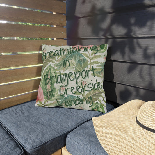 Take the 2nd Exit Florida Villages of  Outdoor Pillows (Green Lettering) - Bridgeport at Creekside Landing