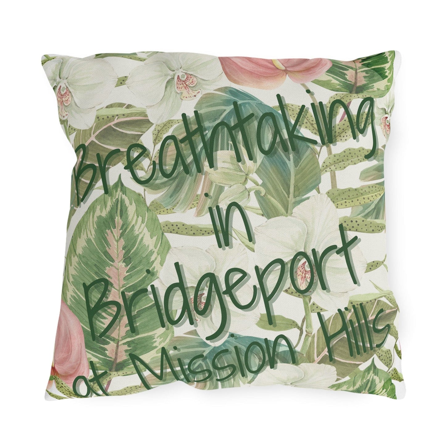 Take the 2nd Exit Florida Villages of  Outdoor Pillows (Green Lettering) - Bridgeport at Mission Hills