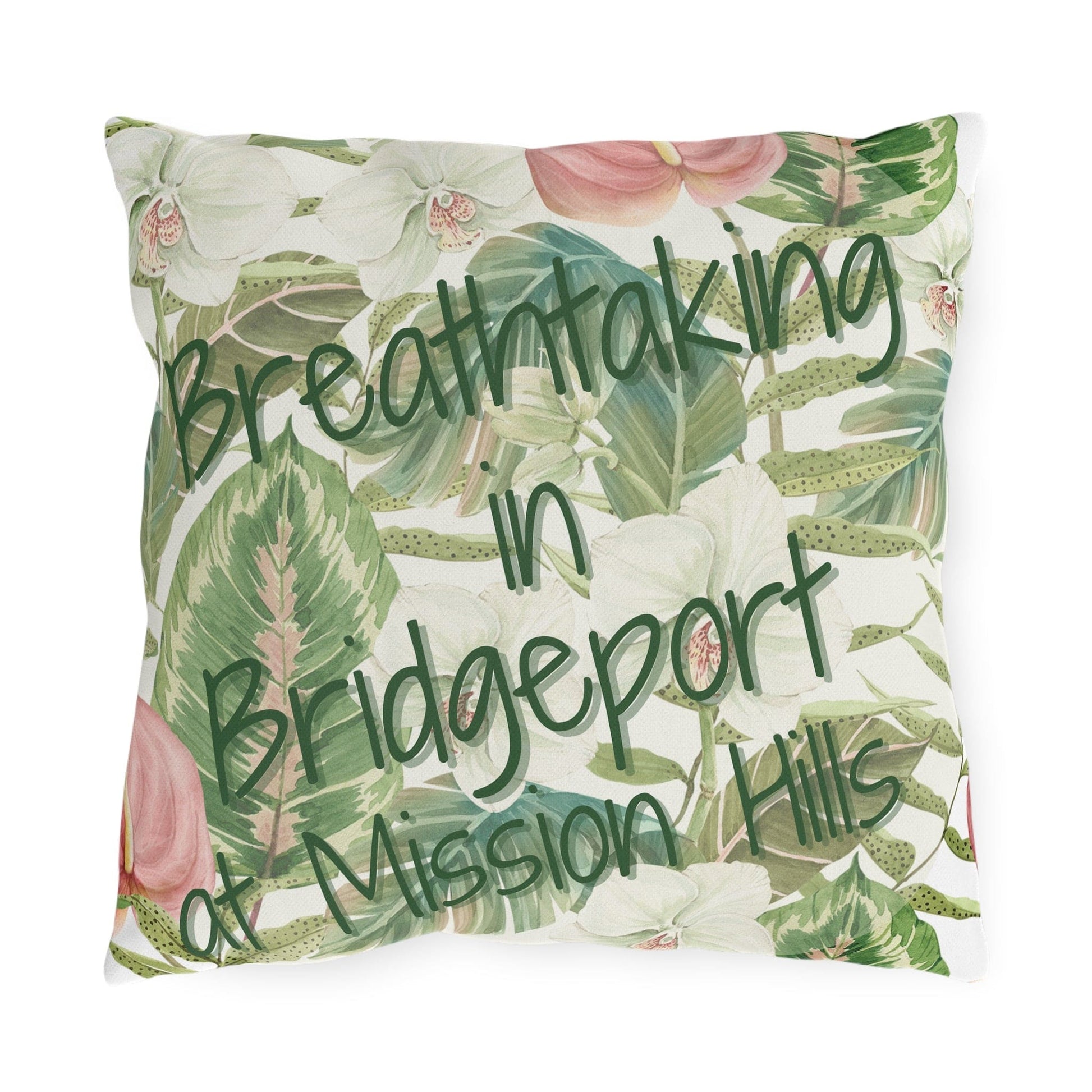 Take the 2nd Exit Florida Villages of  Outdoor Pillows (Green Lettering) - Bridgeport at Mission Hills