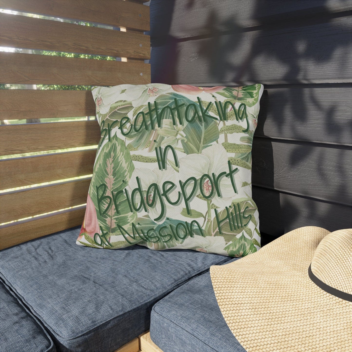 Take the 2nd Exit Florida Villages of  Outdoor Pillows (Green Lettering) - Bridgeport at Mission Hills