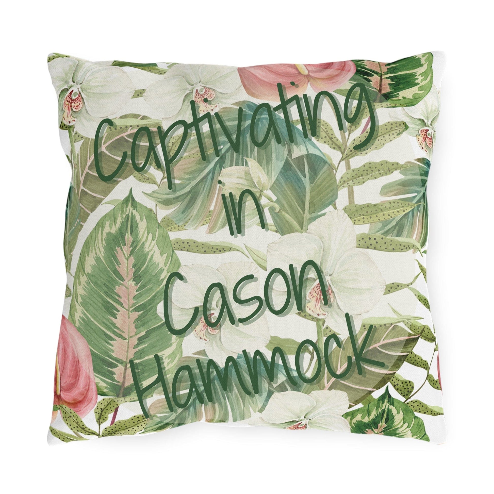 Take the 2nd Exit Florida Villages of  Outdoor Pillows (Green Lettering) - Cason Hammock