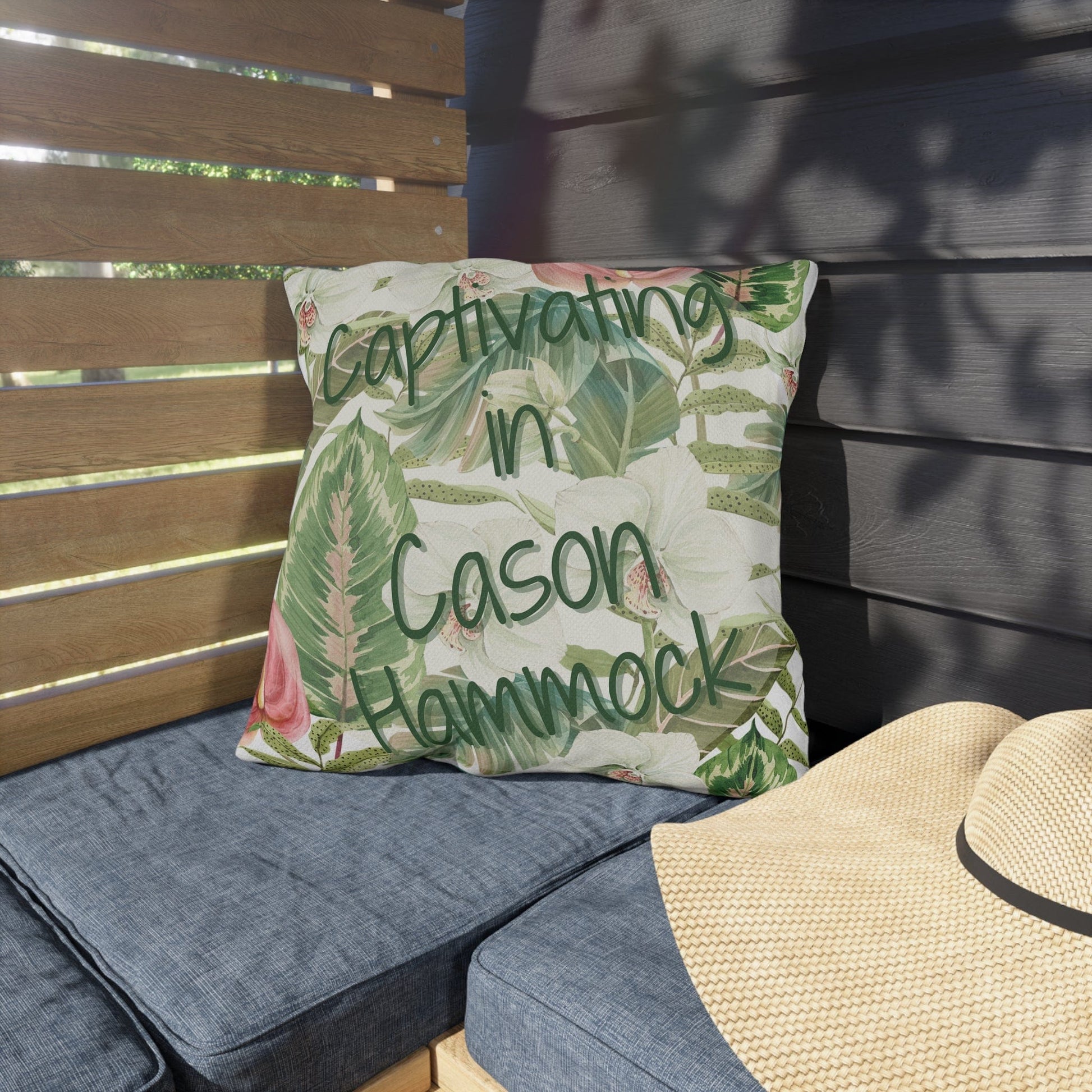 Take the 2nd Exit Florida Villages of  Outdoor Pillows (Green Lettering) - Cason Hammock