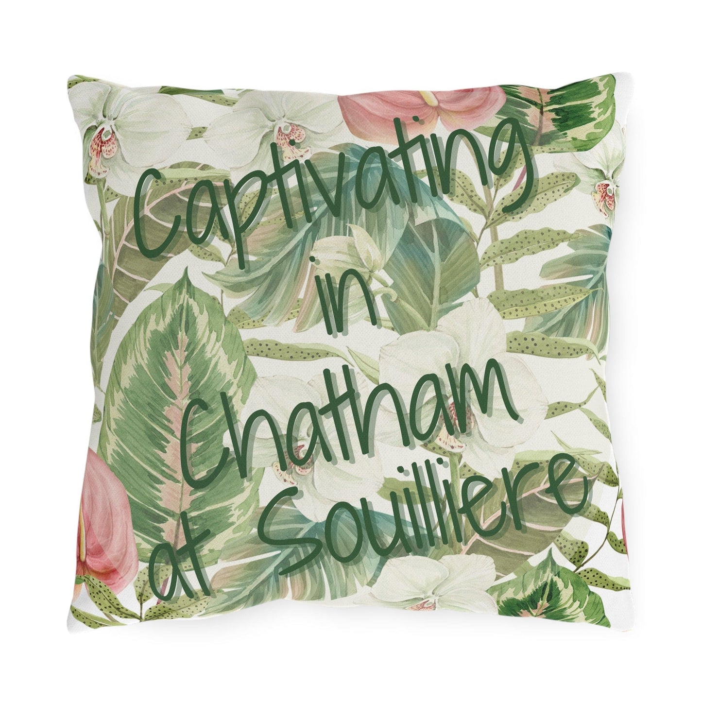 Take the 2nd Exit Florida Villages of  Outdoor Pillows (Green Lettering) - Chatham at Souilliere