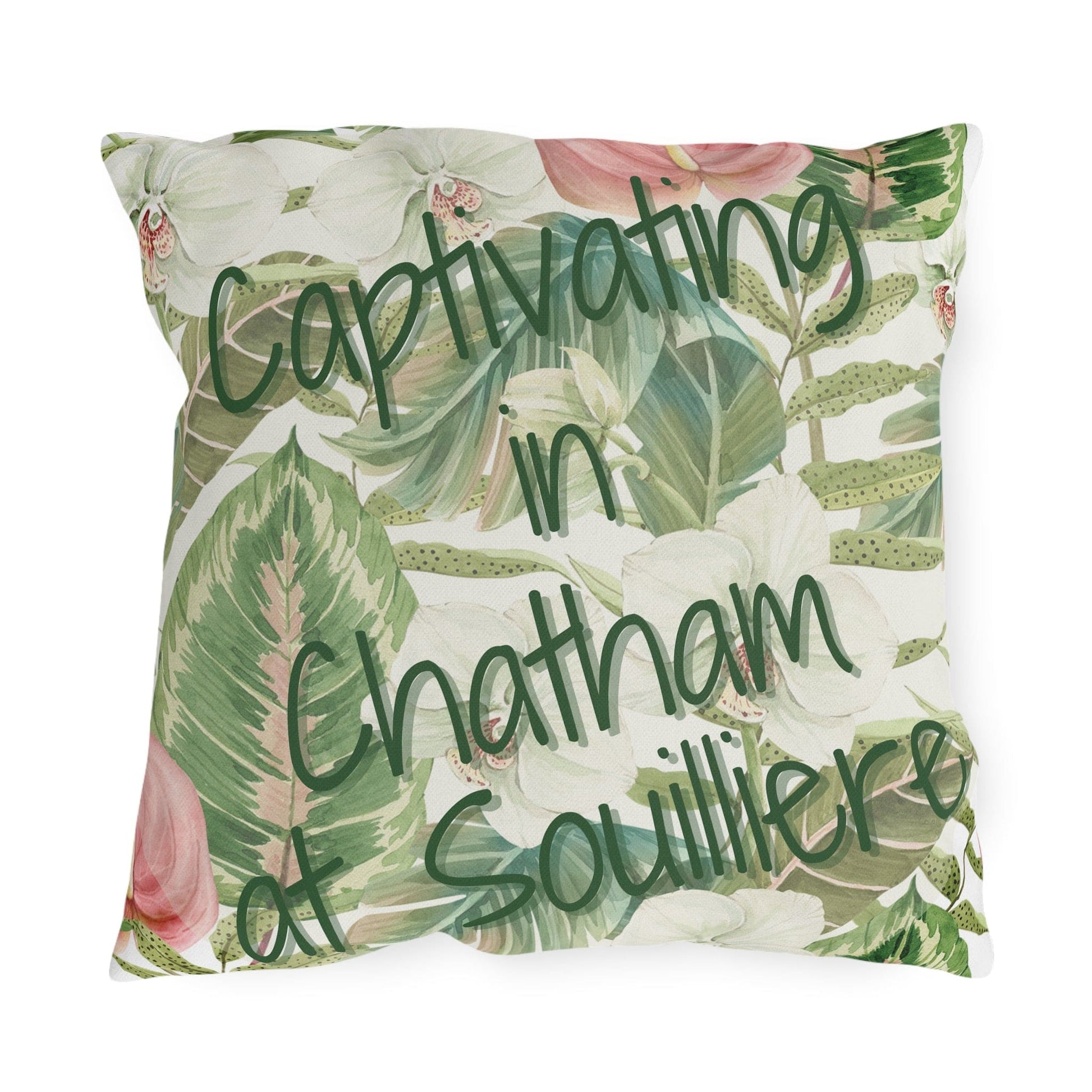 Take the 2nd Exit Florida Villages of  Outdoor Pillows (Green Lettering) - Chatham at Souilliere