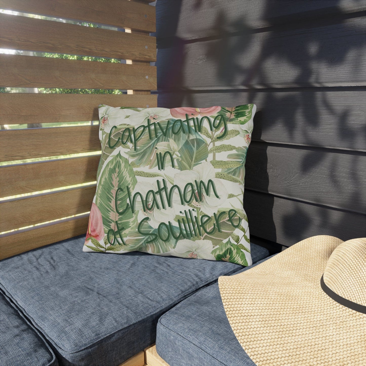 Take the 2nd Exit Florida Villages of  Outdoor Pillows (Green Lettering) - Chatham at Souilliere