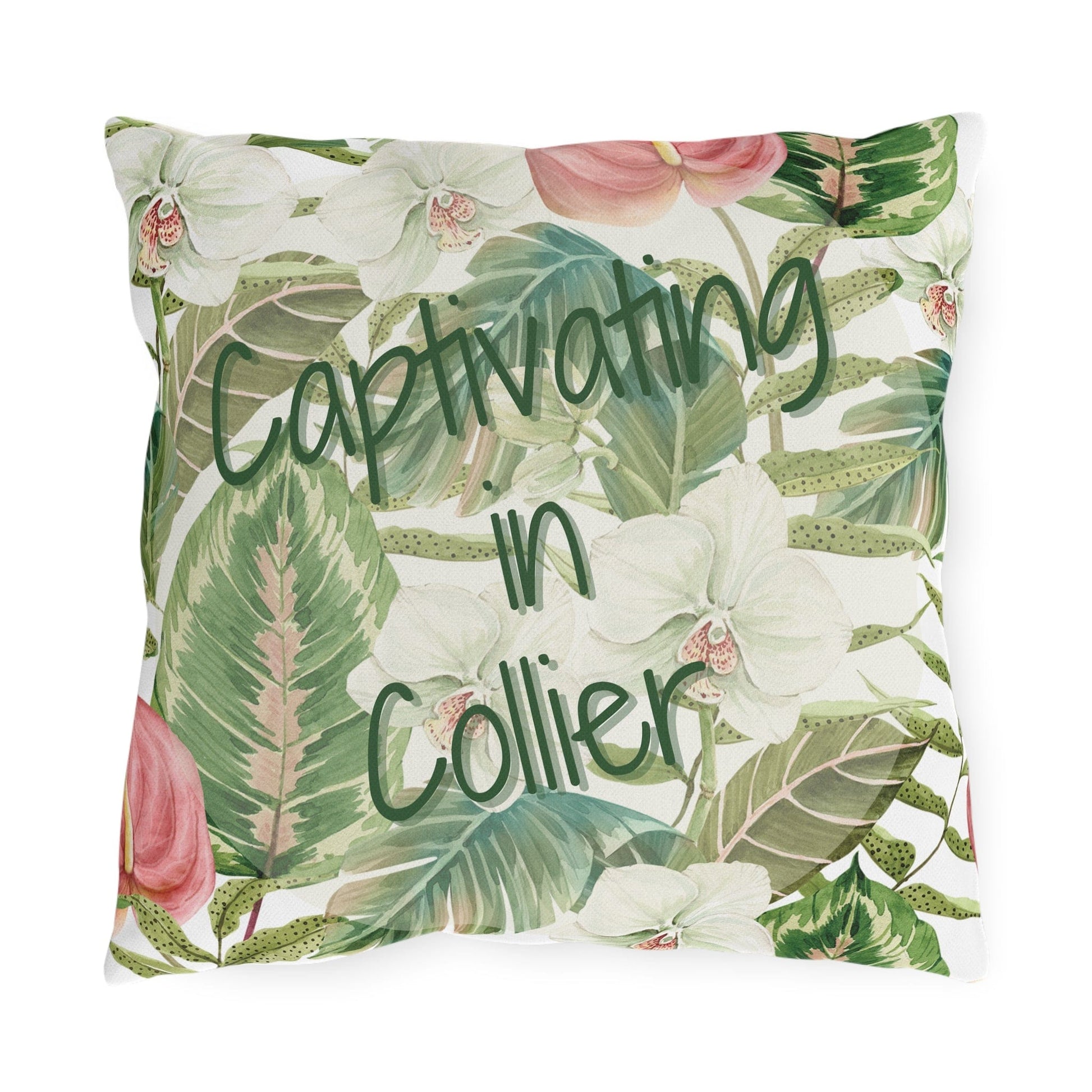 Take the 2nd Exit Florida Villages of  Outdoor Pillows (Green Lettering) - Collier