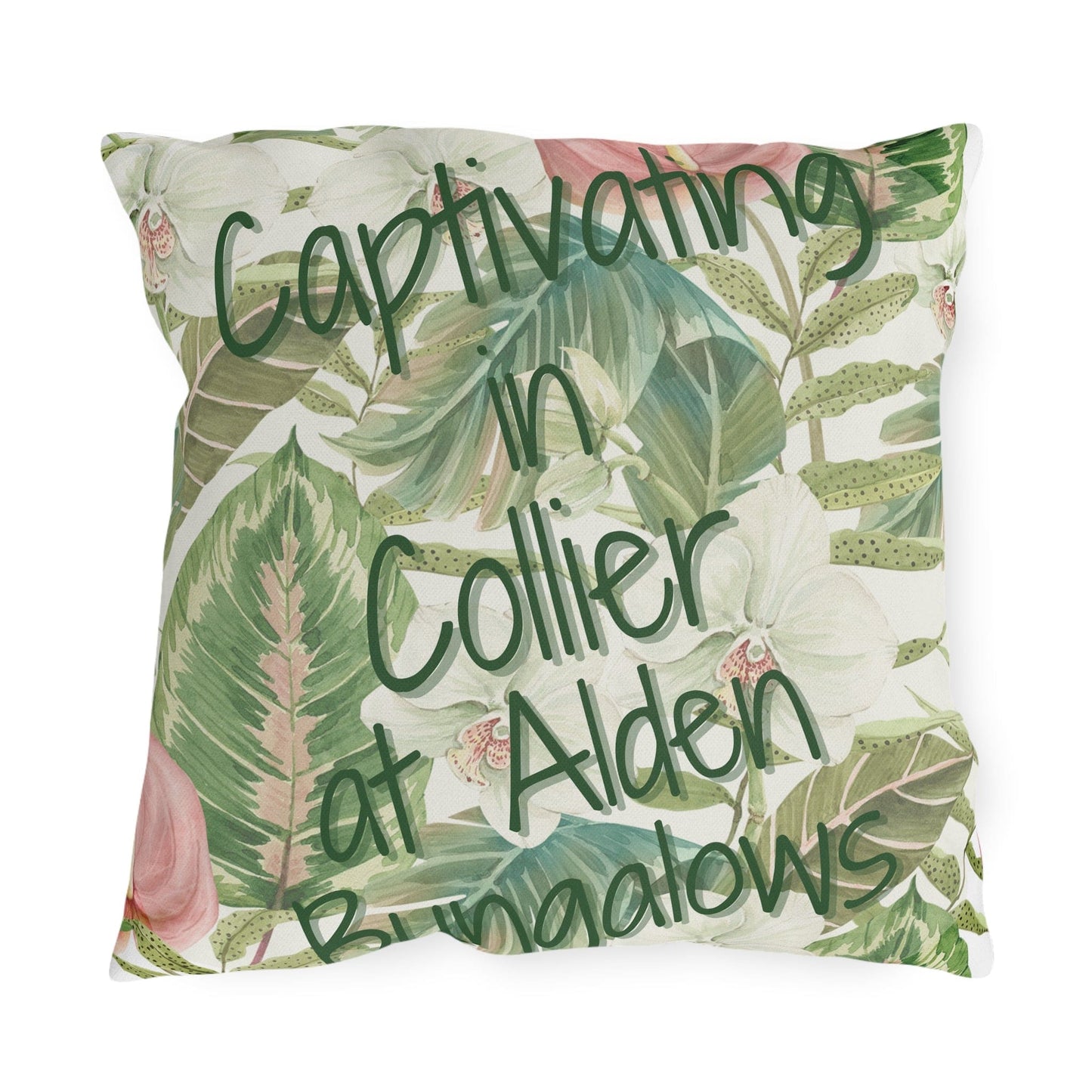 Take the 2nd Exit Florida Villages of  Outdoor Pillows (Green Lettering) - Collier at Alden Bungalows