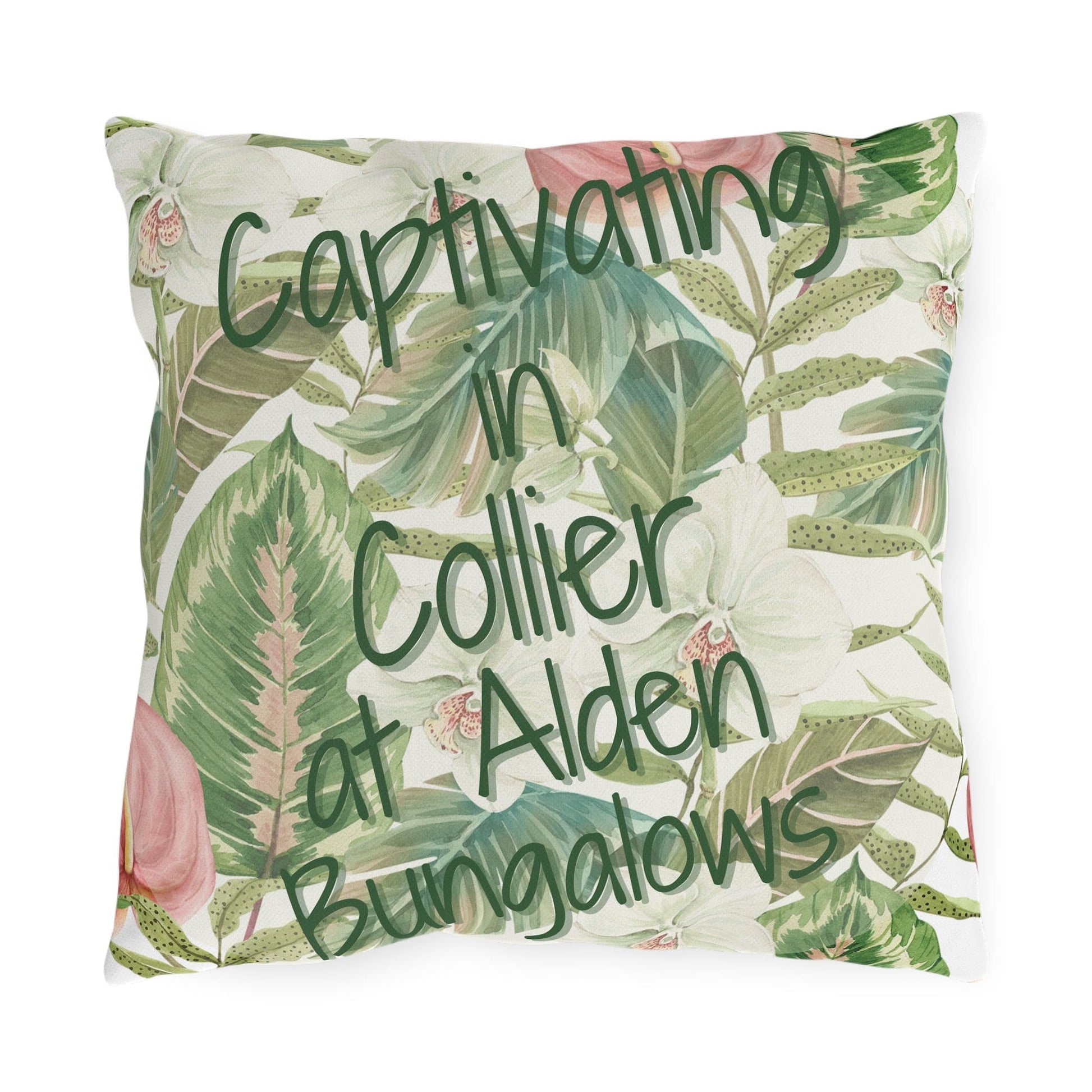 Take the 2nd Exit Florida Villages of  Outdoor Pillows (Green Lettering) - Collier at Alden Bungalows