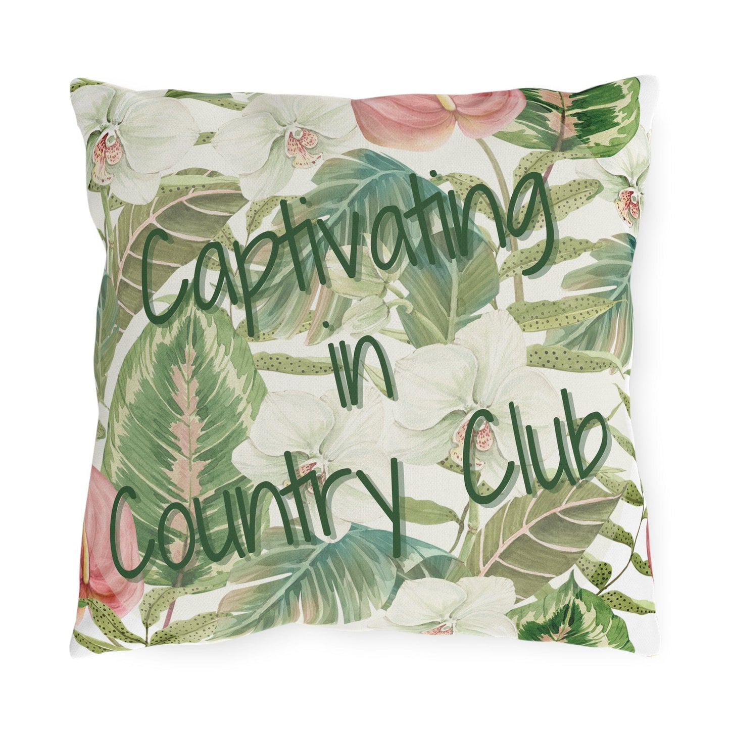 Take the 2nd Exit Florida Villages of  Outdoor Pillows (Green Lettering) - Country Club