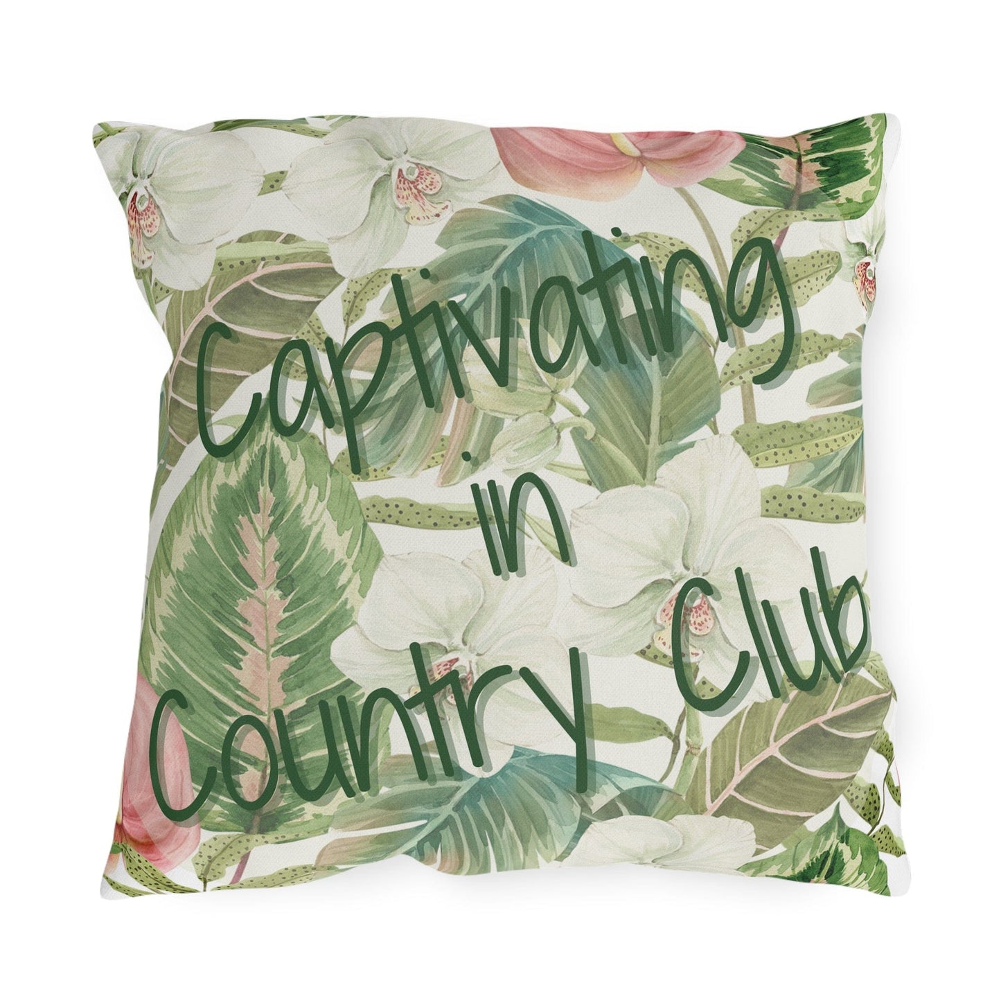 Take the 2nd Exit Florida Villages of  Outdoor Pillows (Green Lettering) - Country Club