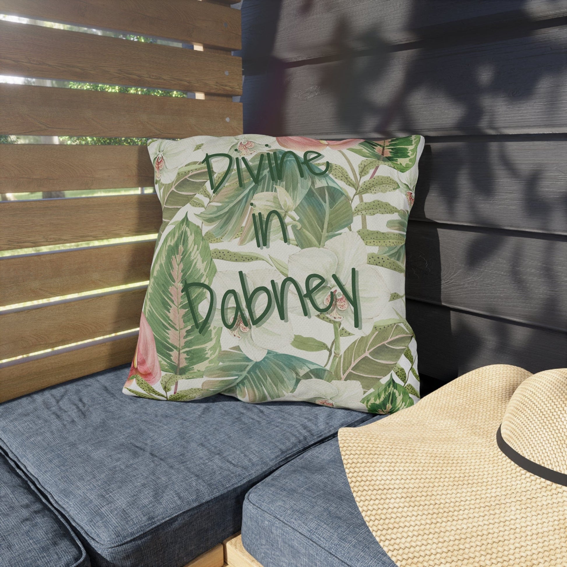 Take the 2nd Exit Florida Villages of  Outdoor Pillows (Green Lettering) - Dabney