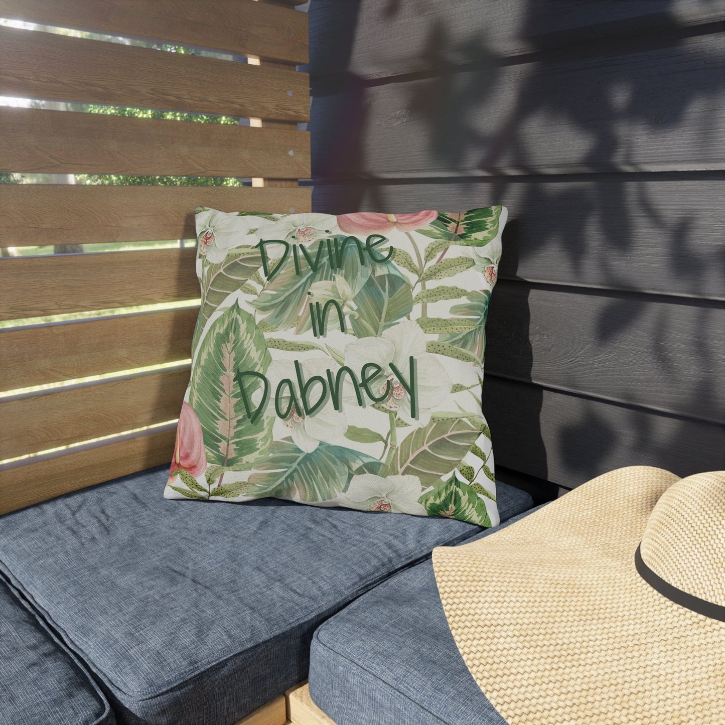 Take the 2nd Exit Florida Villages of  Outdoor Pillows (Green Lettering) - Dabney