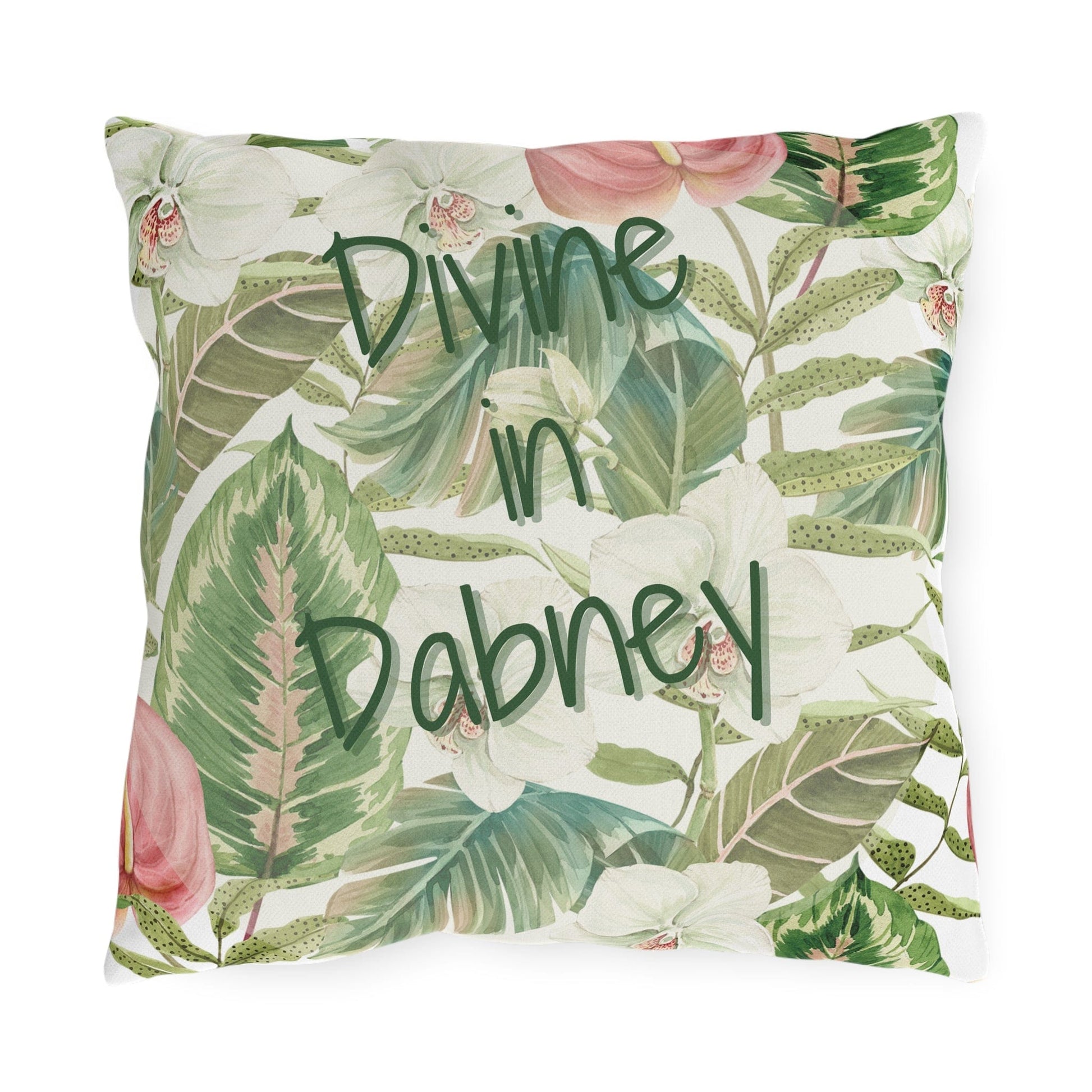 Take the 2nd Exit Florida Villages of  Outdoor Pillows (Green Lettering) - Dabney