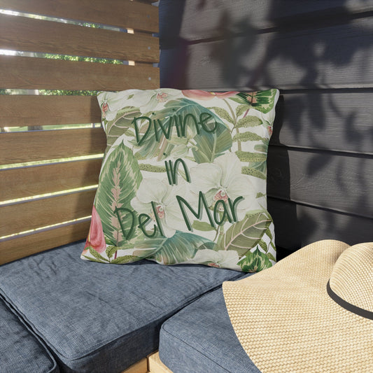 Take the 2nd Exit Florida Villages of  Outdoor Pillows (Green Lettering) - Del Mar