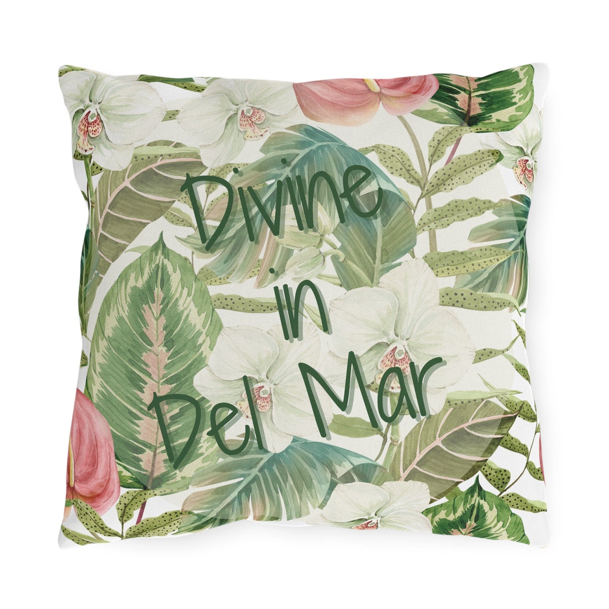 Take the 2nd Exit Florida Villages of  Outdoor Pillows (Green Lettering) - Del Mar