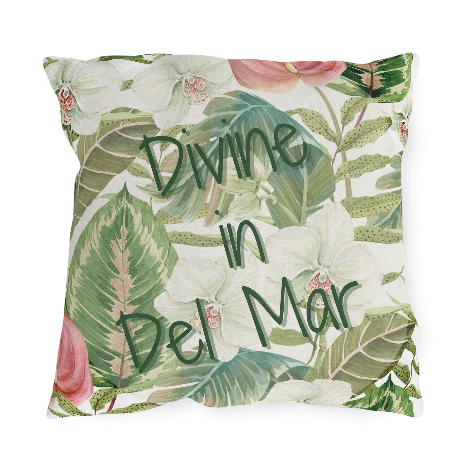 Take the 2nd Exit Florida Villages of  Outdoor Pillows (Green Lettering) - Del Mar