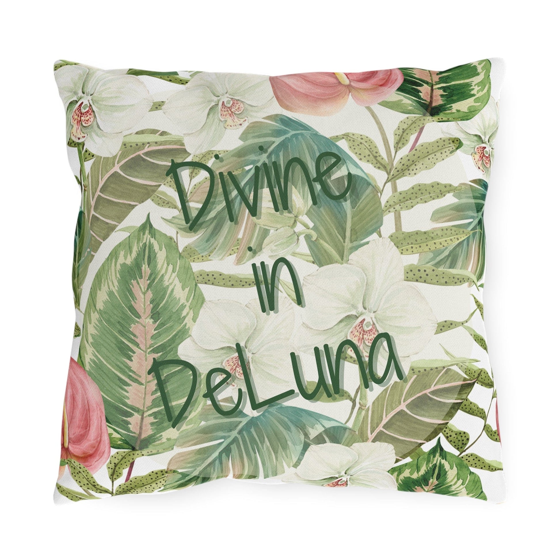 Take the 2nd Exit Florida Villages of  Outdoor Pillows (Green Lettering) - DeLuna