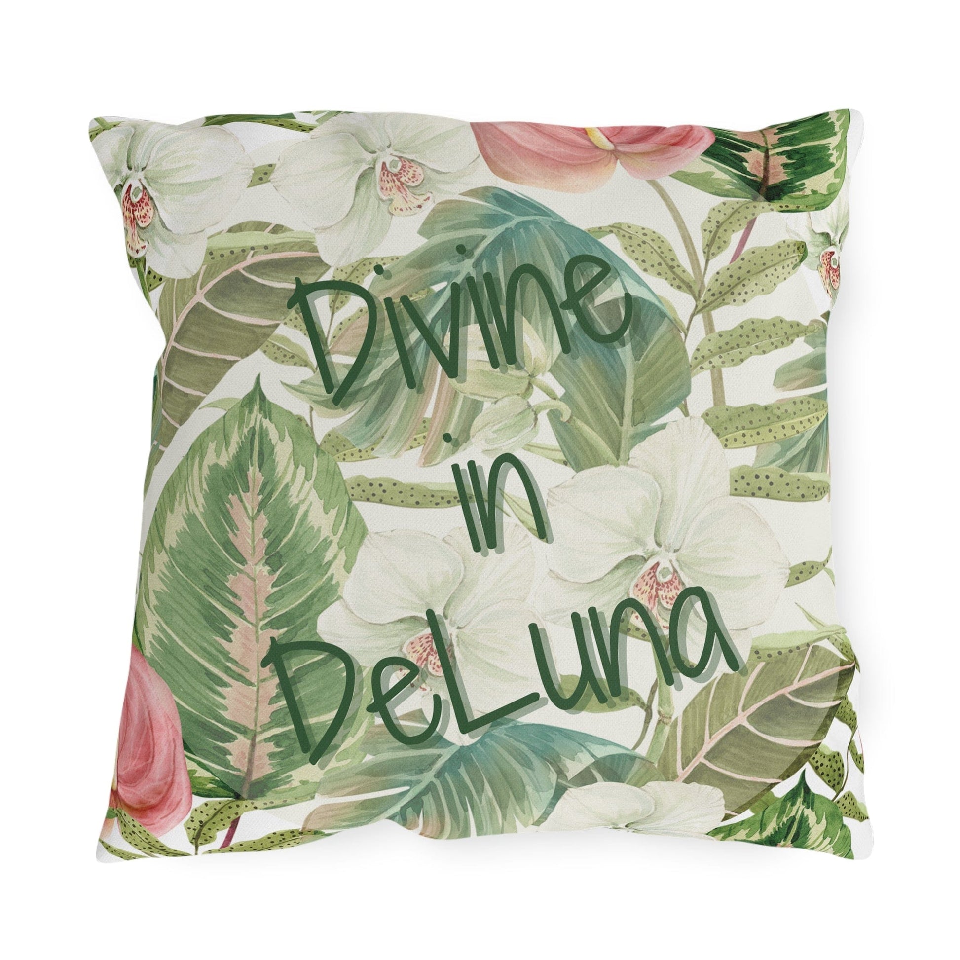 Take the 2nd Exit Florida Villages of  Outdoor Pillows (Green Lettering) - DeLuna
