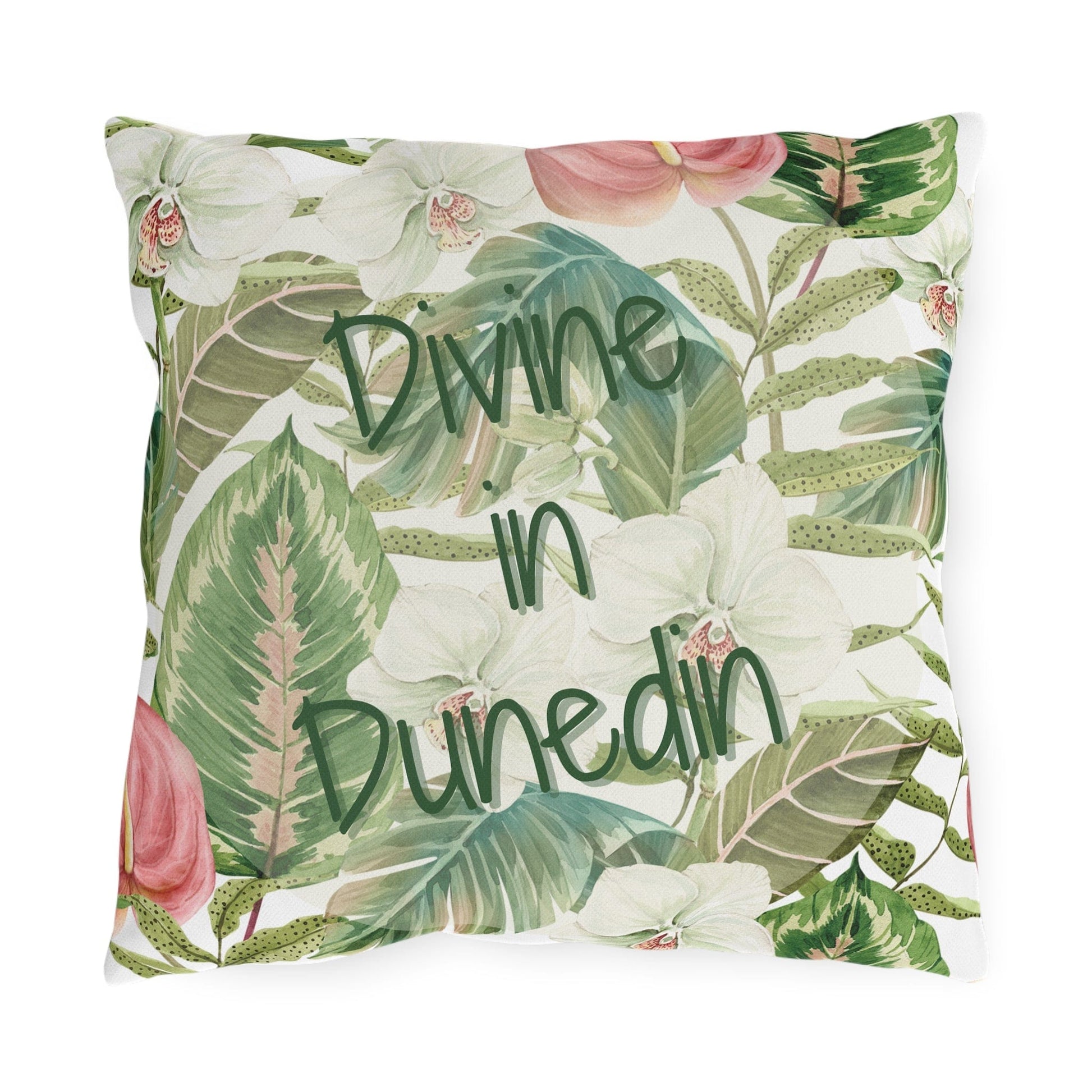 Take the 2nd Exit Florida Villages of  Outdoor Pillows (Green Lettering) - Dunedin