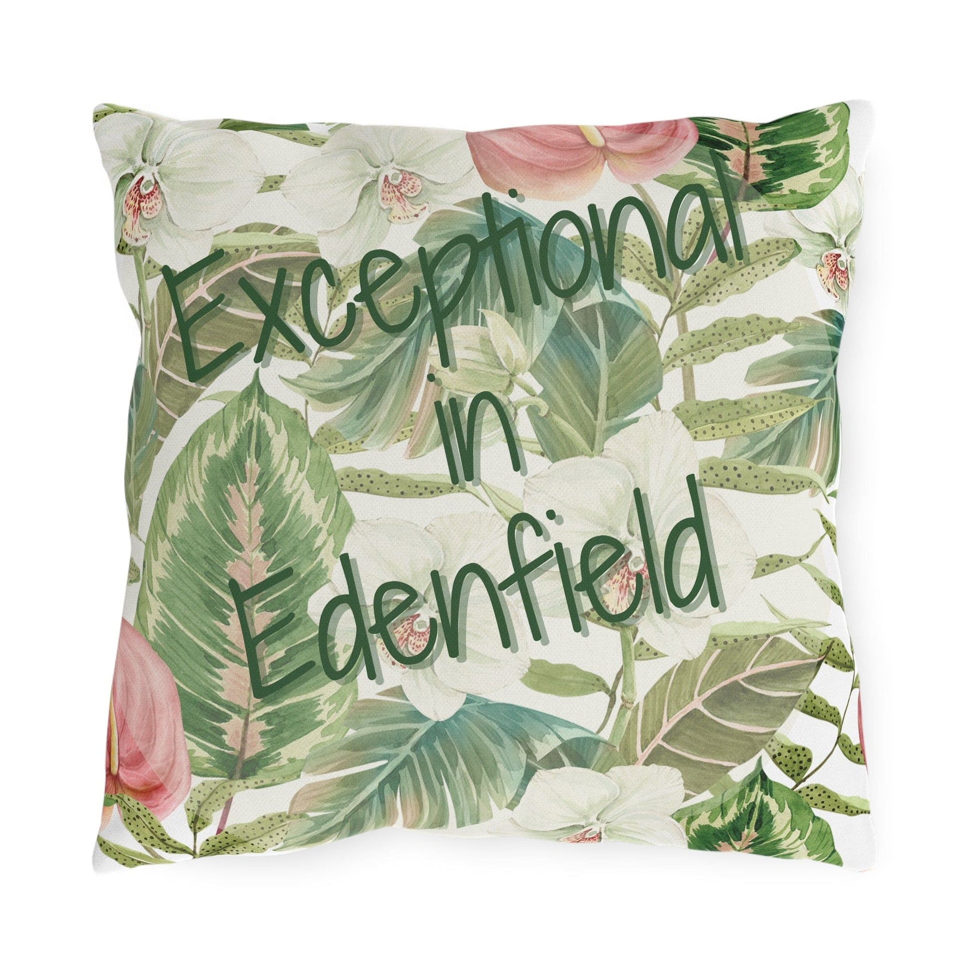 Take the 2nd Exit Florida Villages of  Outdoor Pillows (Green Lettering) - Edenfield