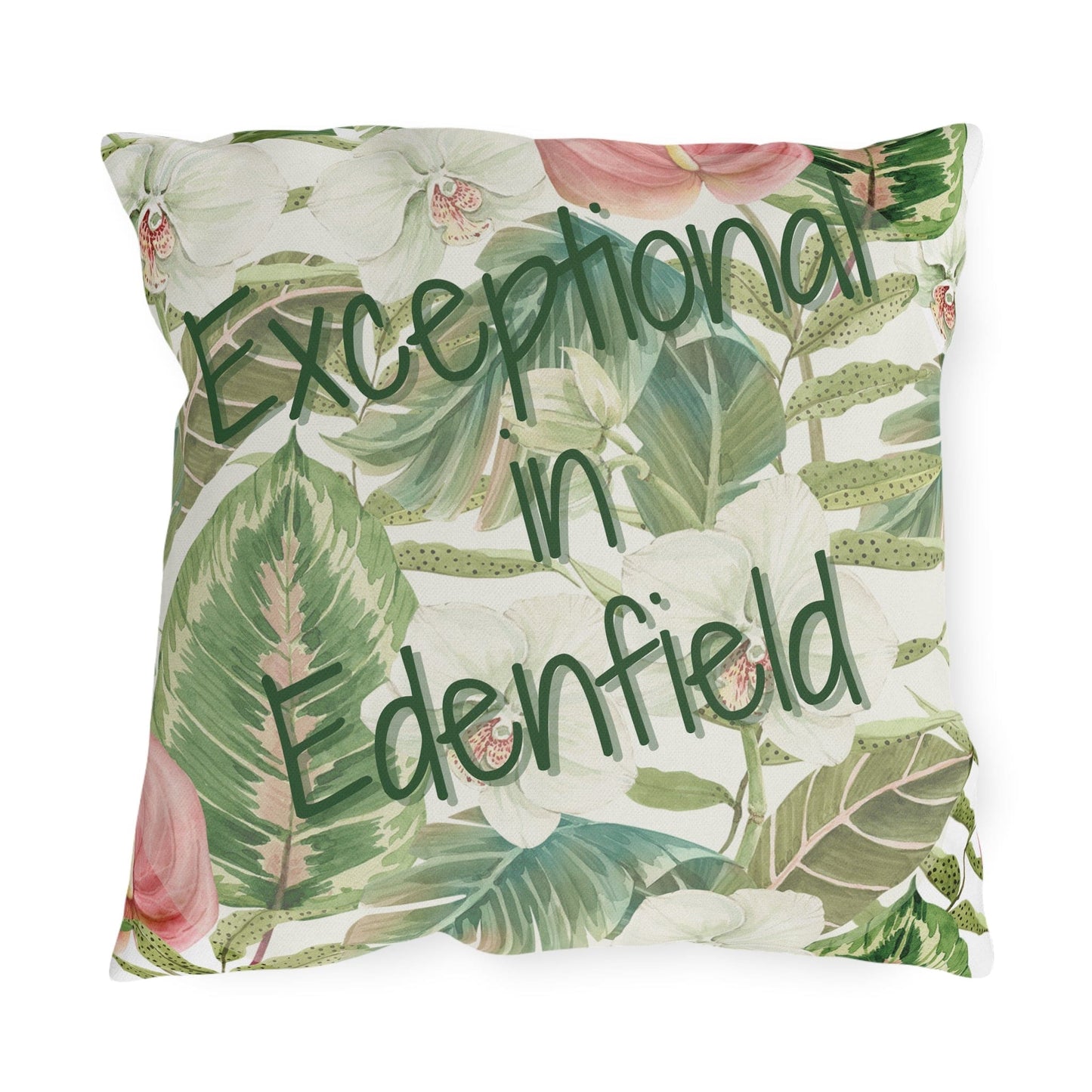 Take the 2nd Exit Florida Villages of  Outdoor Pillows (Green Lettering) - Edenfield