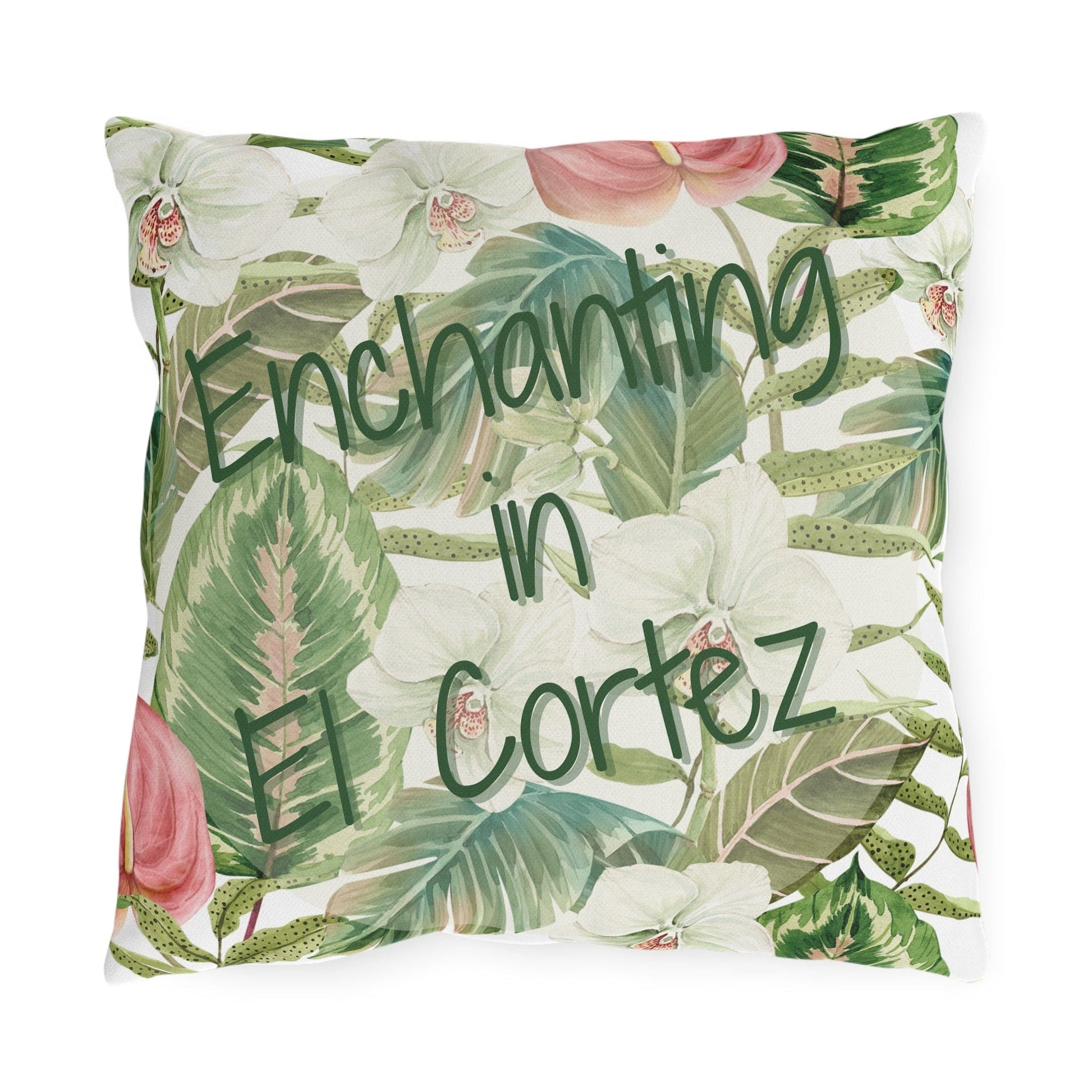 Take the 2nd Exit Florida Villages of  Outdoor Pillows (Green Lettering) - El Cortez
