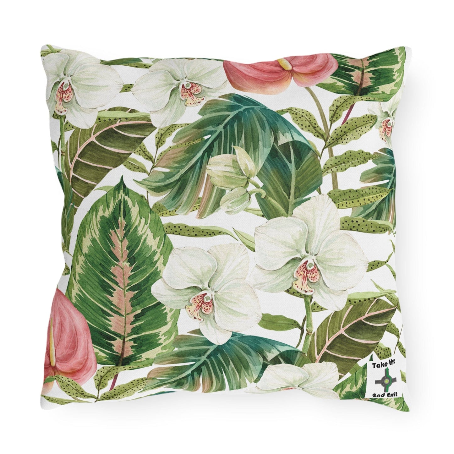 Take the 2nd Exit Florida Villages of  Outdoor Pillows (Green Lettering) - Fernandina at MacClenny