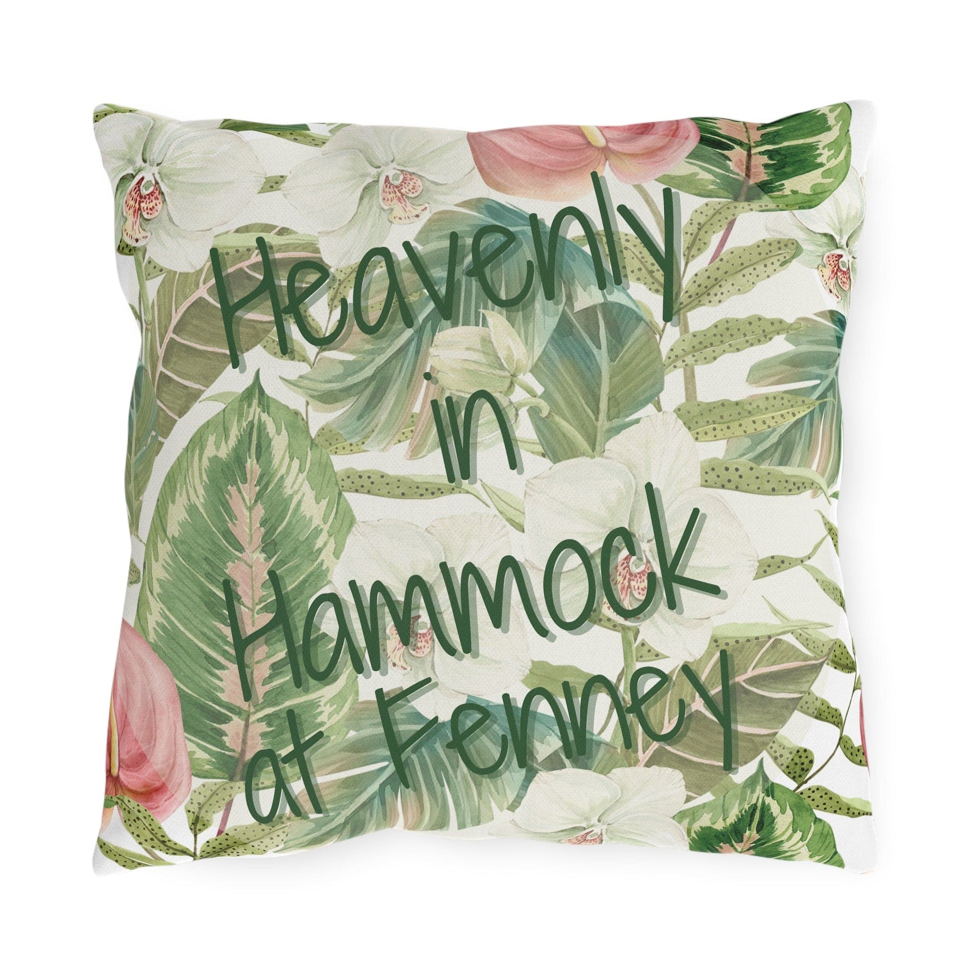 Take the 2nd Exit Florida Villages of  Outdoor Pillows (Green Lettering) - Hammock at Fenney