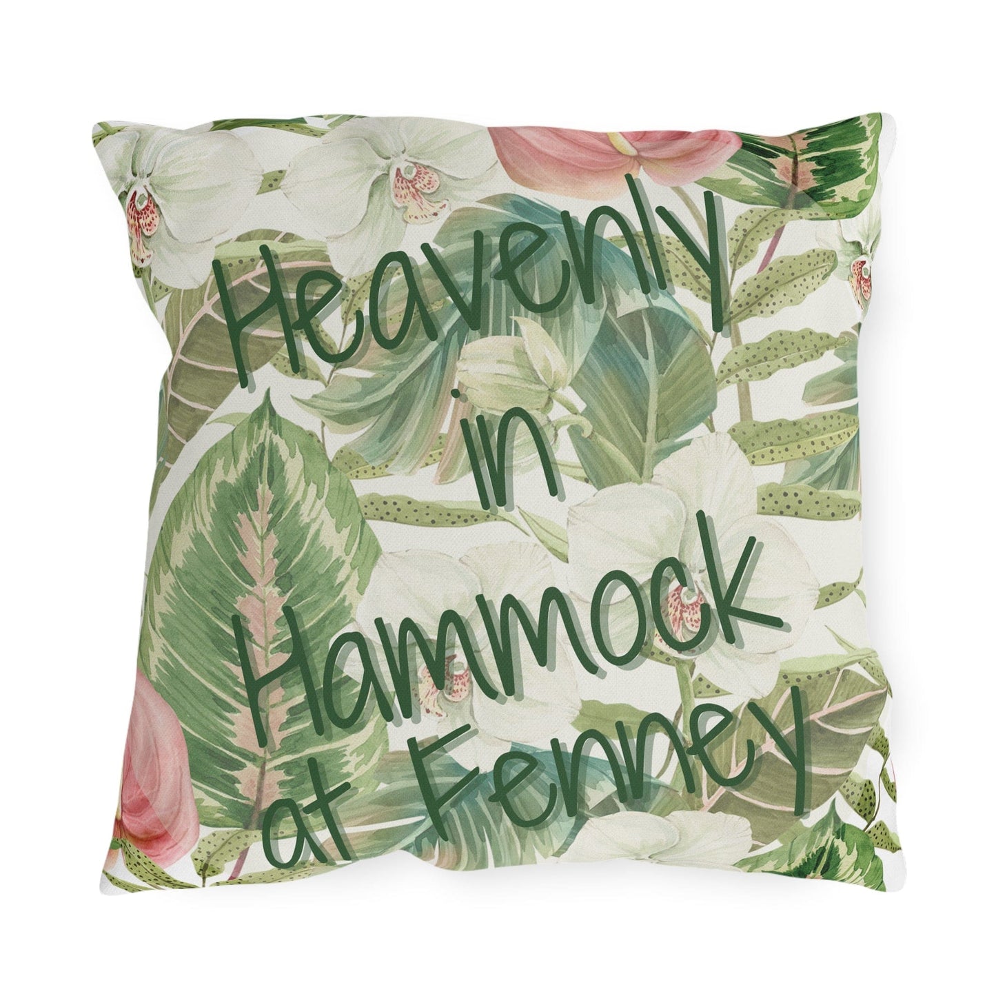 Take the 2nd Exit Florida Villages of  Outdoor Pillows (Green Lettering) - Hammock at Fenney