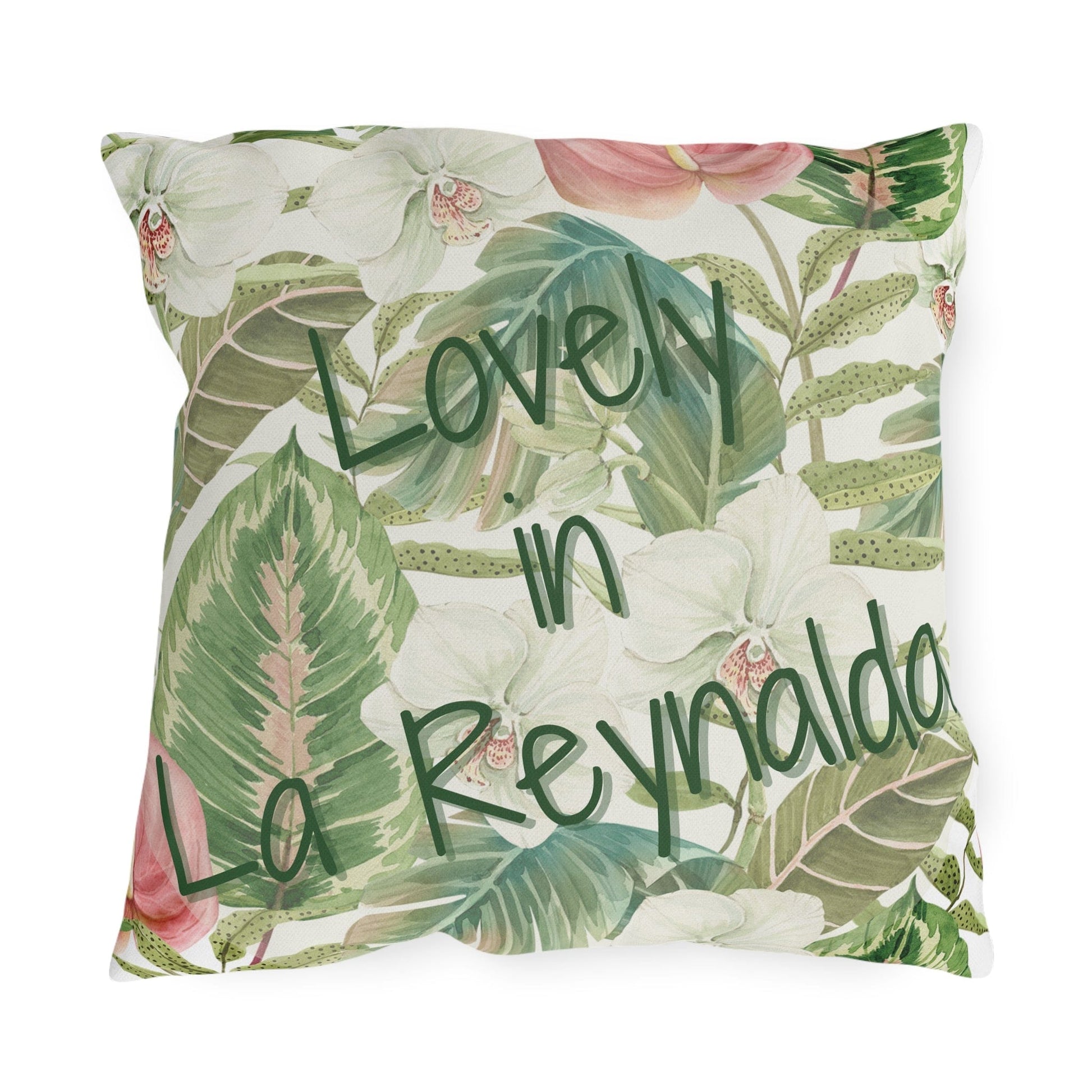 Take the 2nd Exit Florida Villages of  Outdoor Pillows (Green Lettering) - La Reynalda