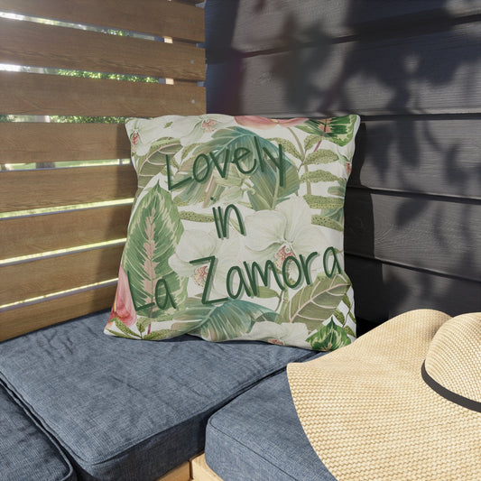 Take the 2nd Exit Florida Villages of  Outdoor Pillows (Green Lettering) - La Zamora