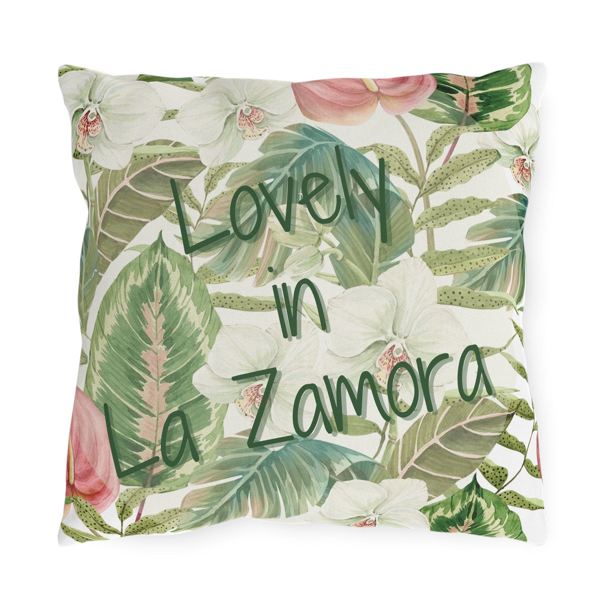 Take the 2nd Exit Florida Villages of  Outdoor Pillows (Green Lettering) - La Zamora