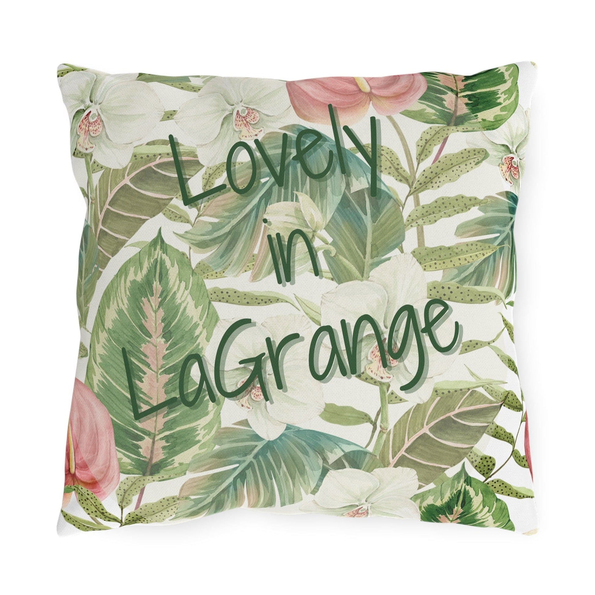 Take the 2nd Exit Florida Villages of  Outdoor Pillows (Green Lettering) - LaGrange