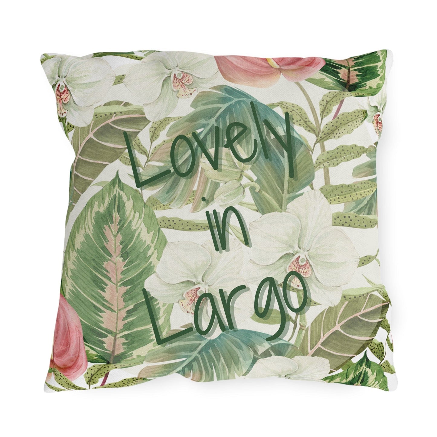 Take the 2nd Exit Florida Villages of  Outdoor Pillows (Green Lettering) - Largo