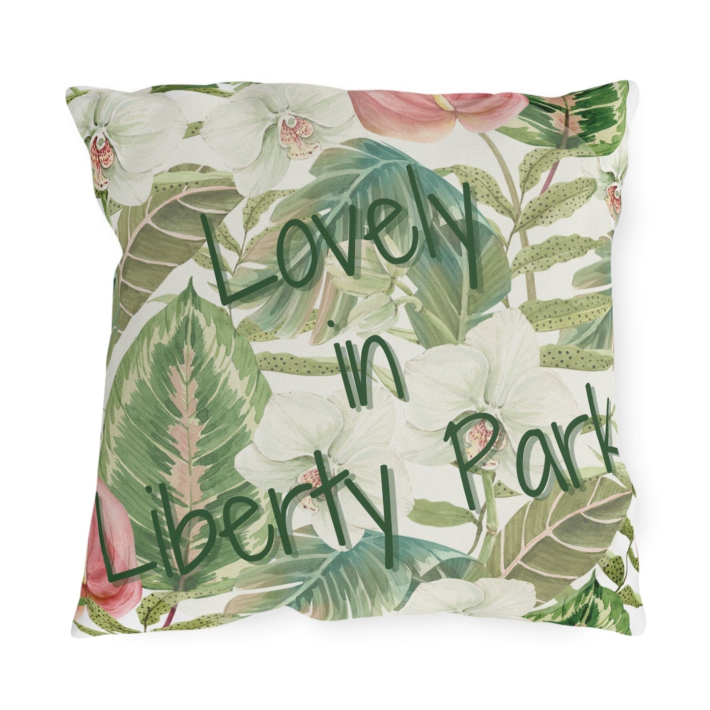 Take the 2nd Exit Florida Villages of  Outdoor Pillows (Green Lettering) - Liberty Park