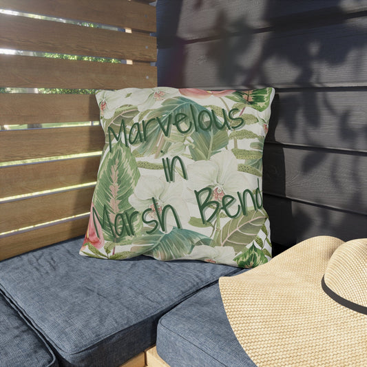 Take the 2nd Exit Florida Villages of  Outdoor Pillows (Green Lettering) - Marsh Bend