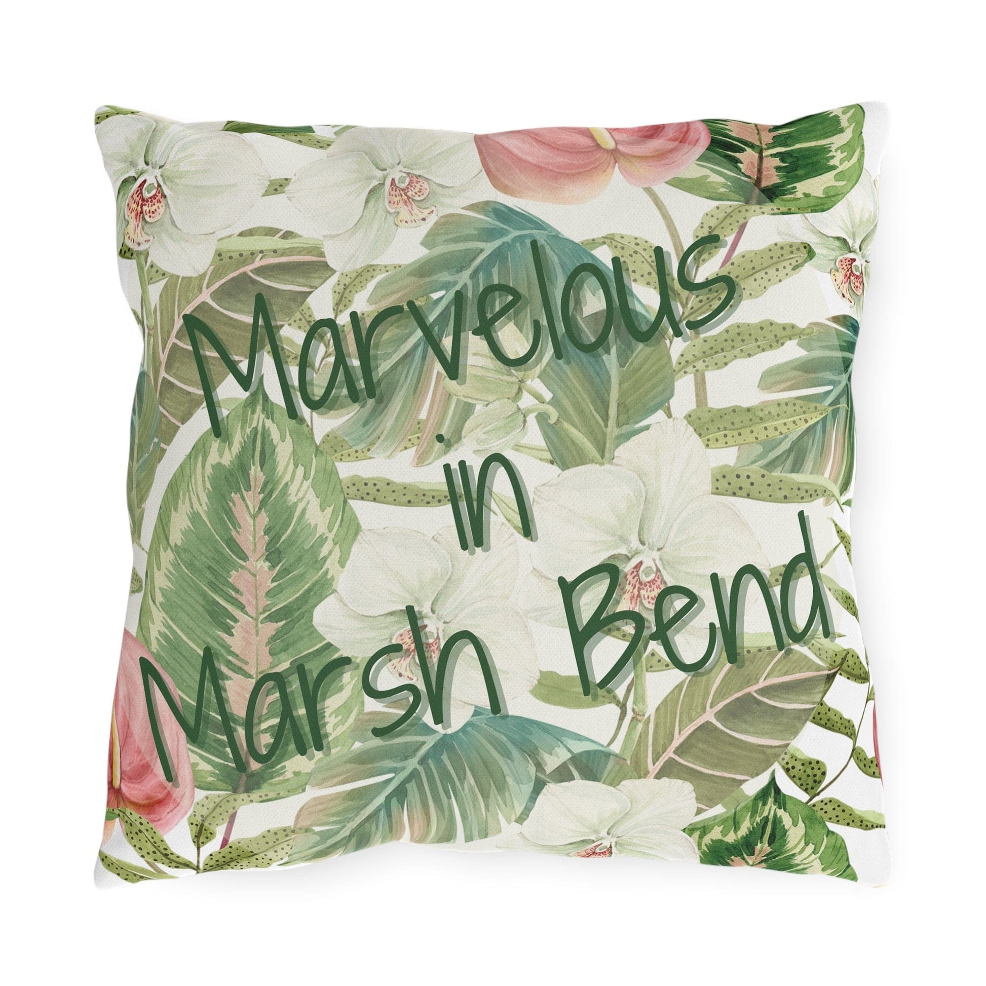 Take the 2nd Exit Florida Villages of  Outdoor Pillows (Green Lettering) - Marsh Bend