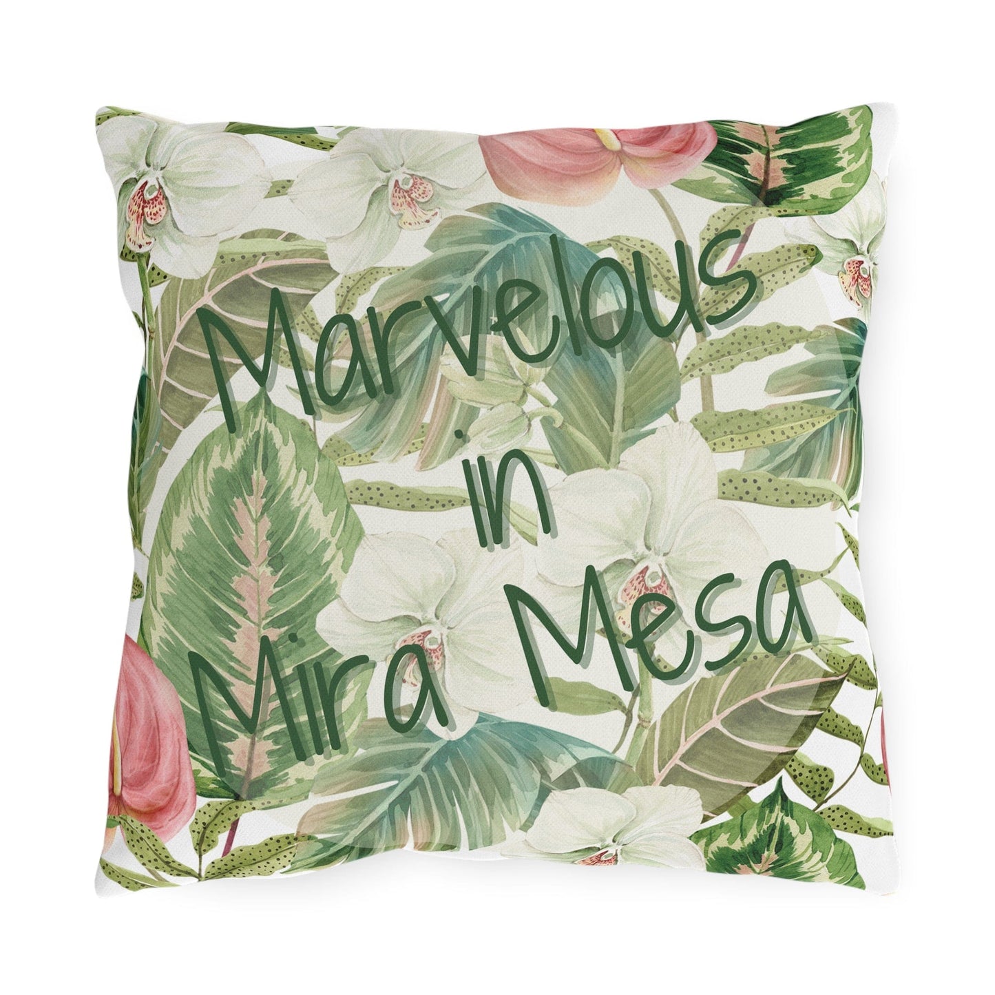 Take the 2nd Exit Florida Villages of  Outdoor Pillows (Green Lettering) - Mira Mesa