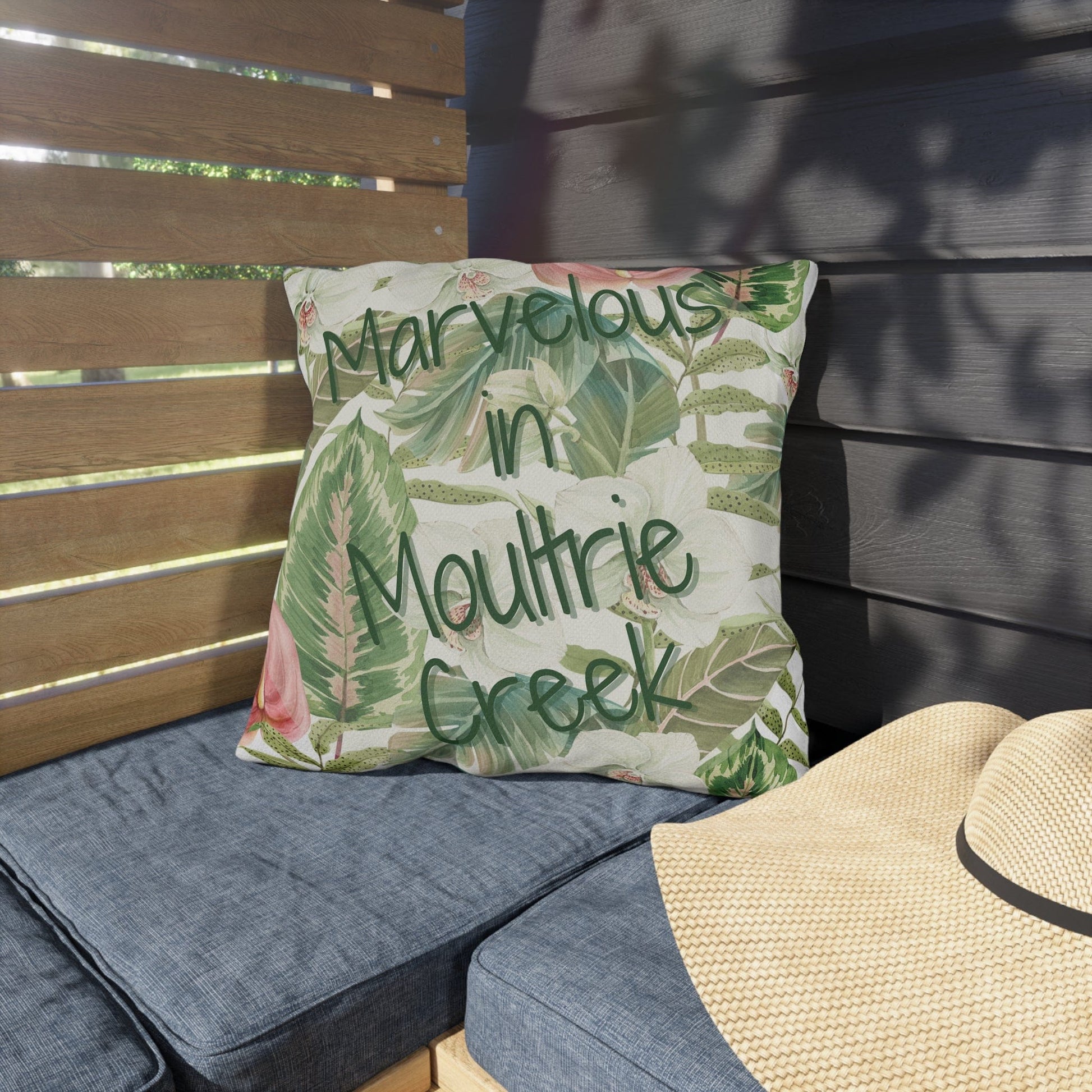 Take the 2nd Exit Florida Villages of  Outdoor Pillows (Green Lettering) - Moultrie Creek