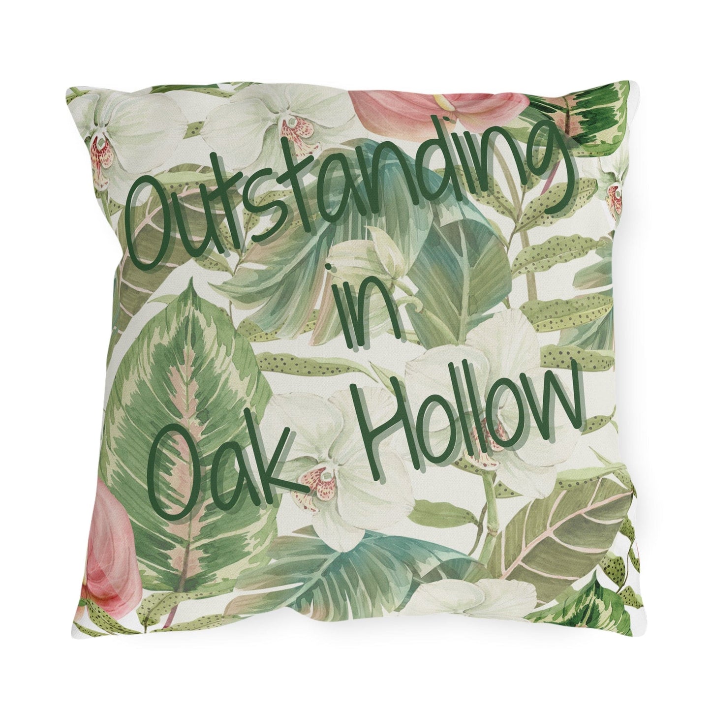 Take the 2nd Exit Florida Villages of  Outdoor Pillows (Green Lettering) - Oak Hollow