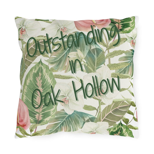 Take the 2nd Exit Florida Villages of  Outdoor Pillows (Green Lettering) - Oak Hollow
